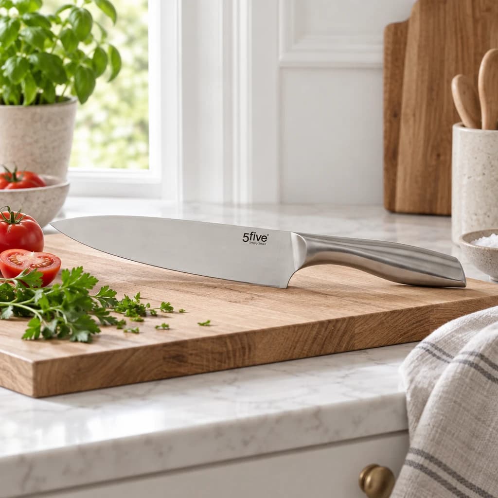 Kokkekniv i rustfrit stål – Smedet Klinge - 34 cm