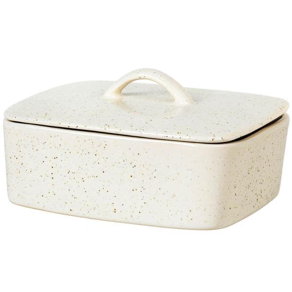 Broste Copenhagen - Nordic Vanilla smørskål 15x12x5,5 cm kremhvit