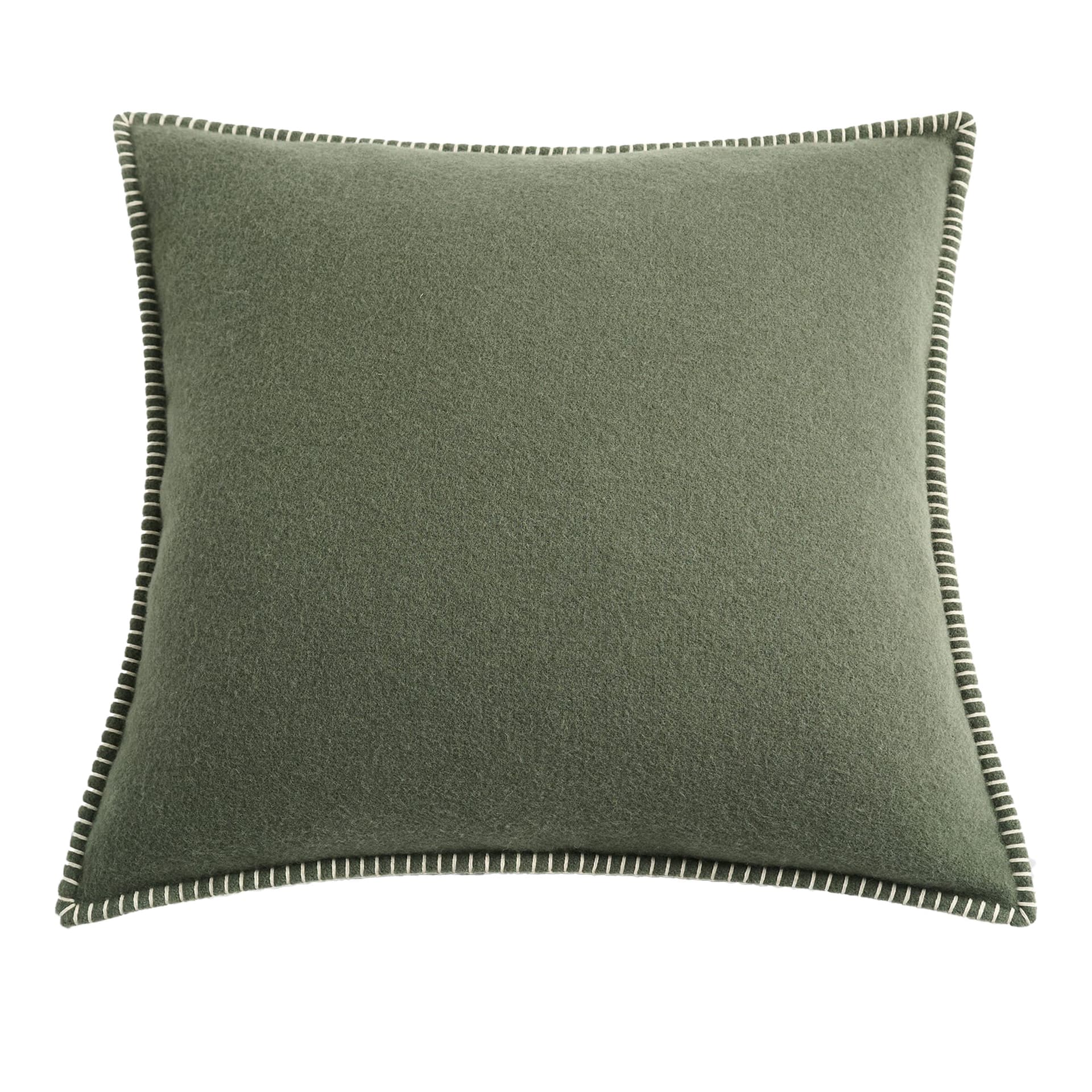 Tekla - Lambswool Cushion, Willow, 50X50 - Pynteputer - Grønn - Ull