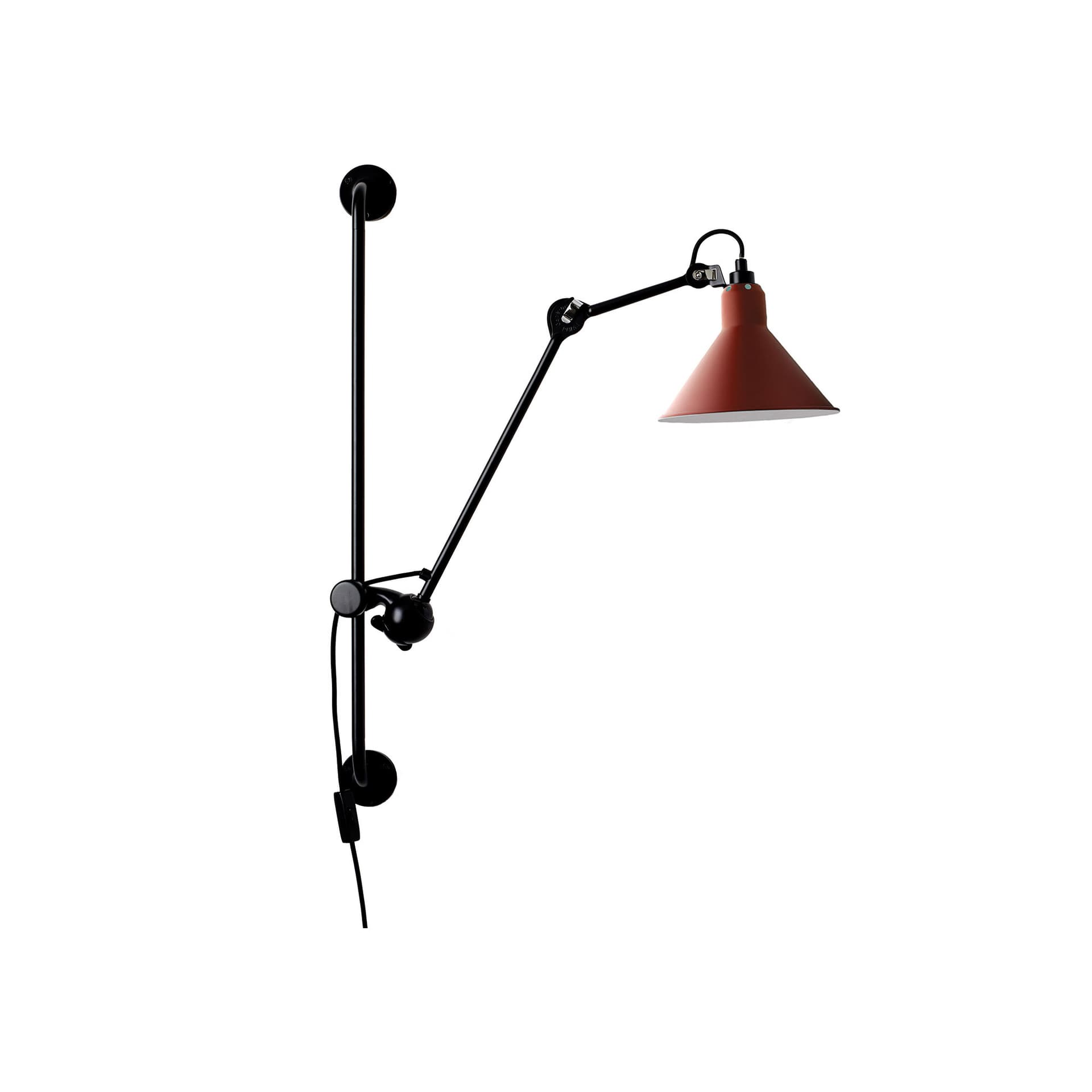 DCWéditions - Lampe Gras No210 - Conic, Röd - Vegglamper - Bernard-Albin Gras - Rød - Metall