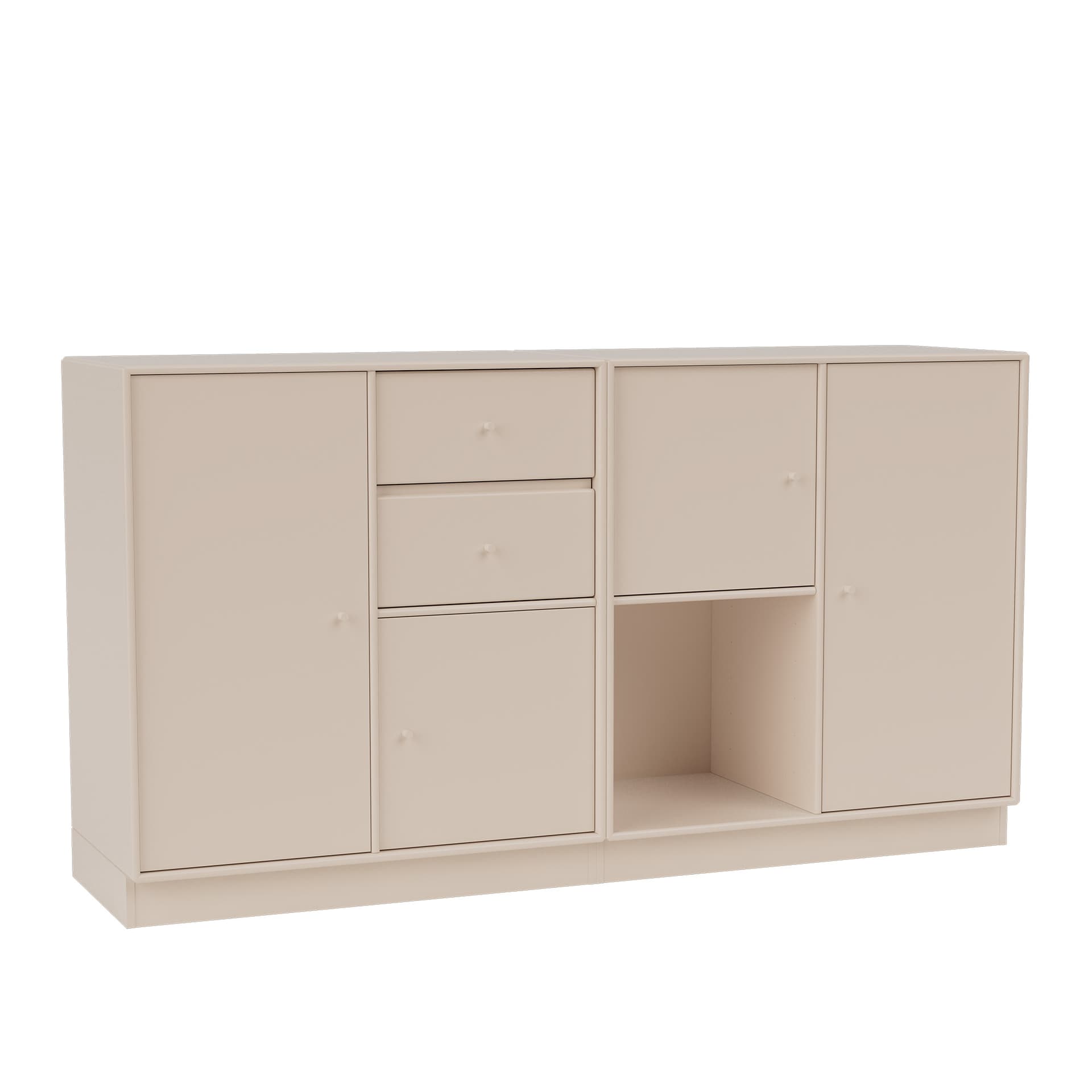 Montana - Couple Sideboard 168-Clay 07 Plinth 7 cm - Sideboards - Peter J. Lassen - Beige - Tre