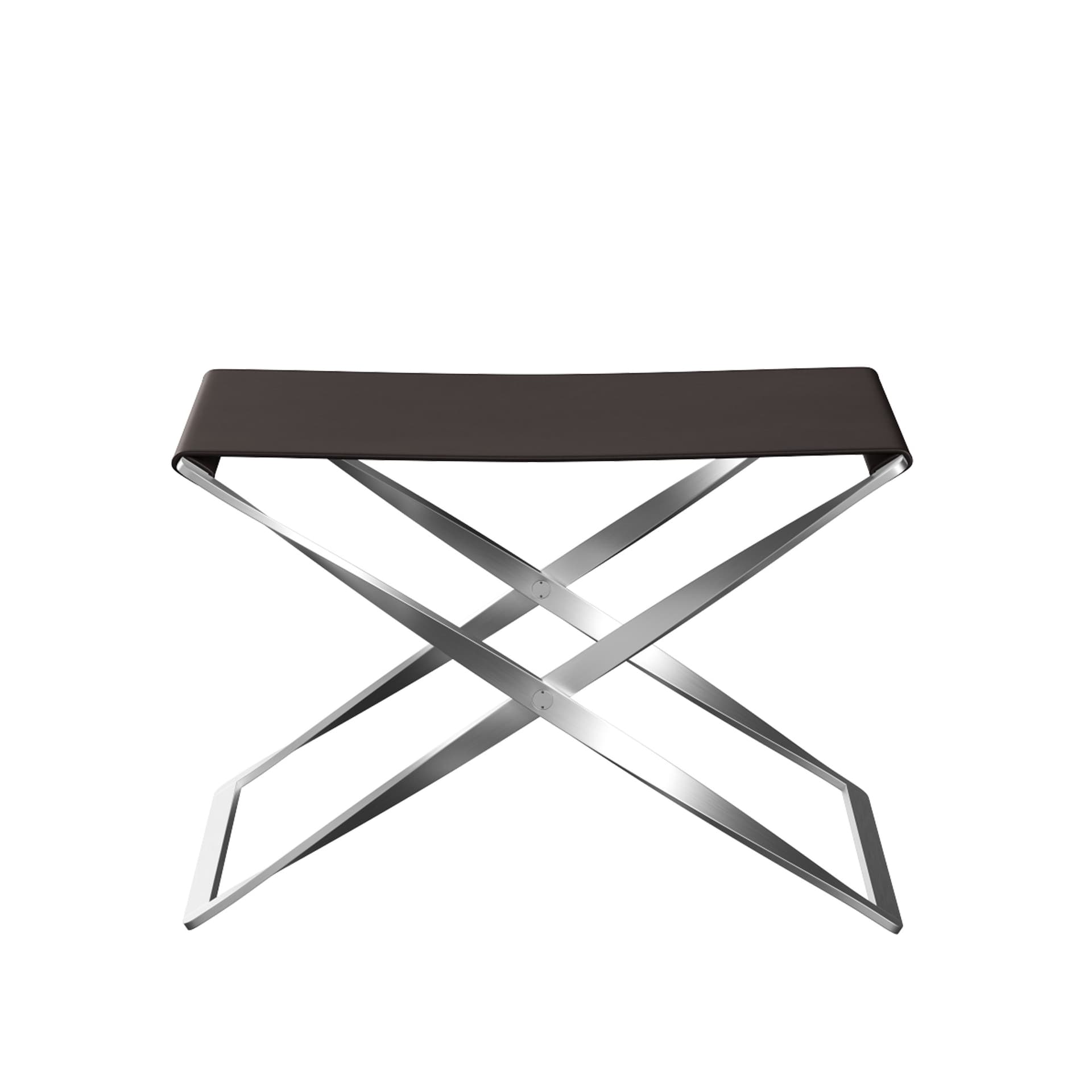 Fritz Hansen - PK91, Läder, Grace Dark Brown - Skamler & Taburetter - Poul Kjærholm - Brun - Metall