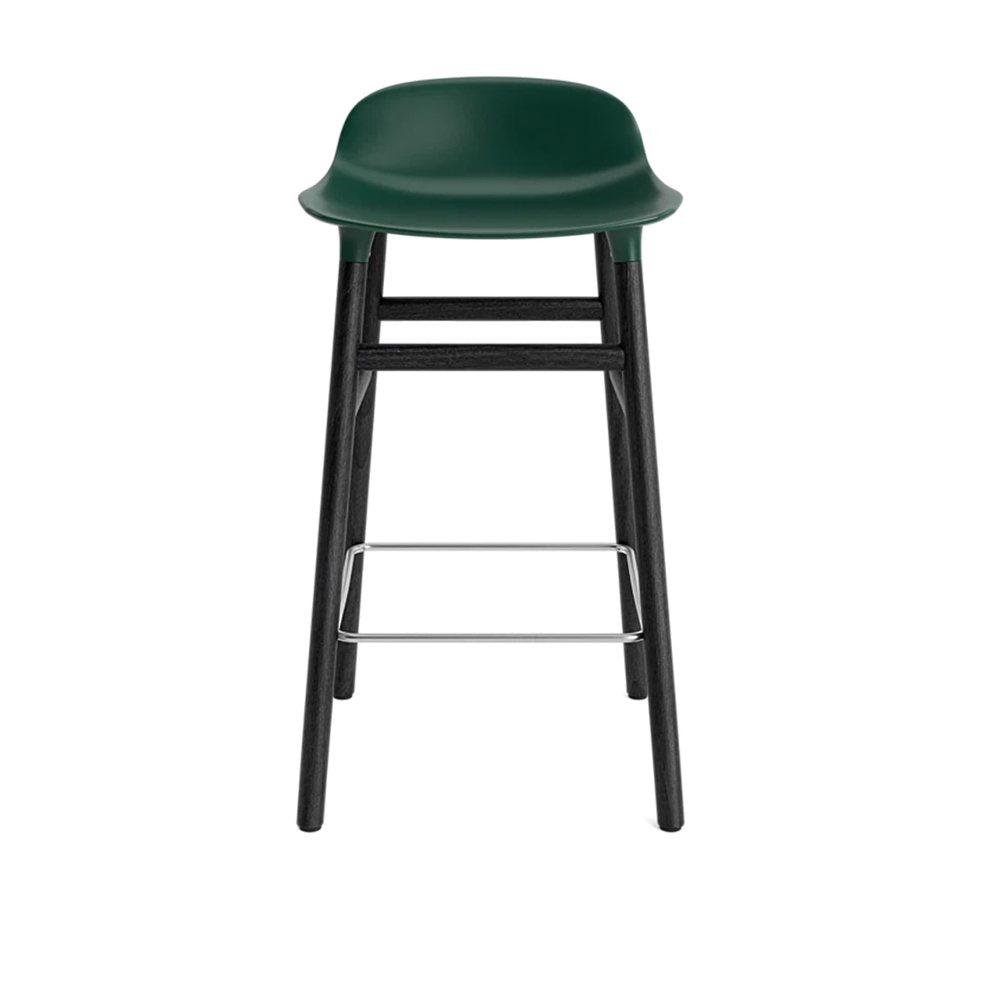 Normann Copenhagen - Form Barstool 65 cm Black Oak Green - Barstoler & barkrakker - Simon Legald - Grønn - Tre/Plast