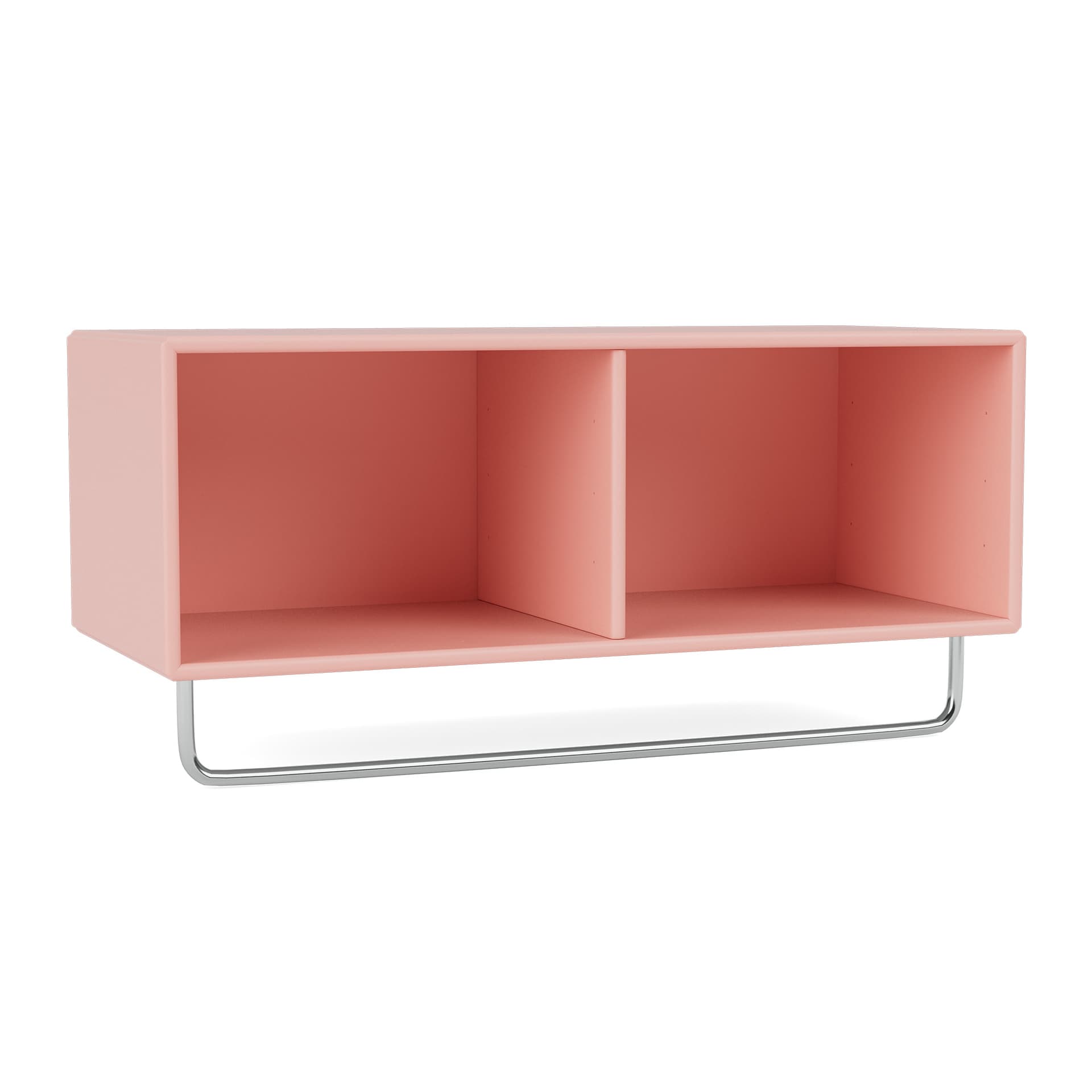 Montana - Coat Shelf With Clothes Rack 167-Ruby 04 Suspension Rails - Knekkstativer & Skooppbevaring - Peter J. Lassen - Rosa - Tre