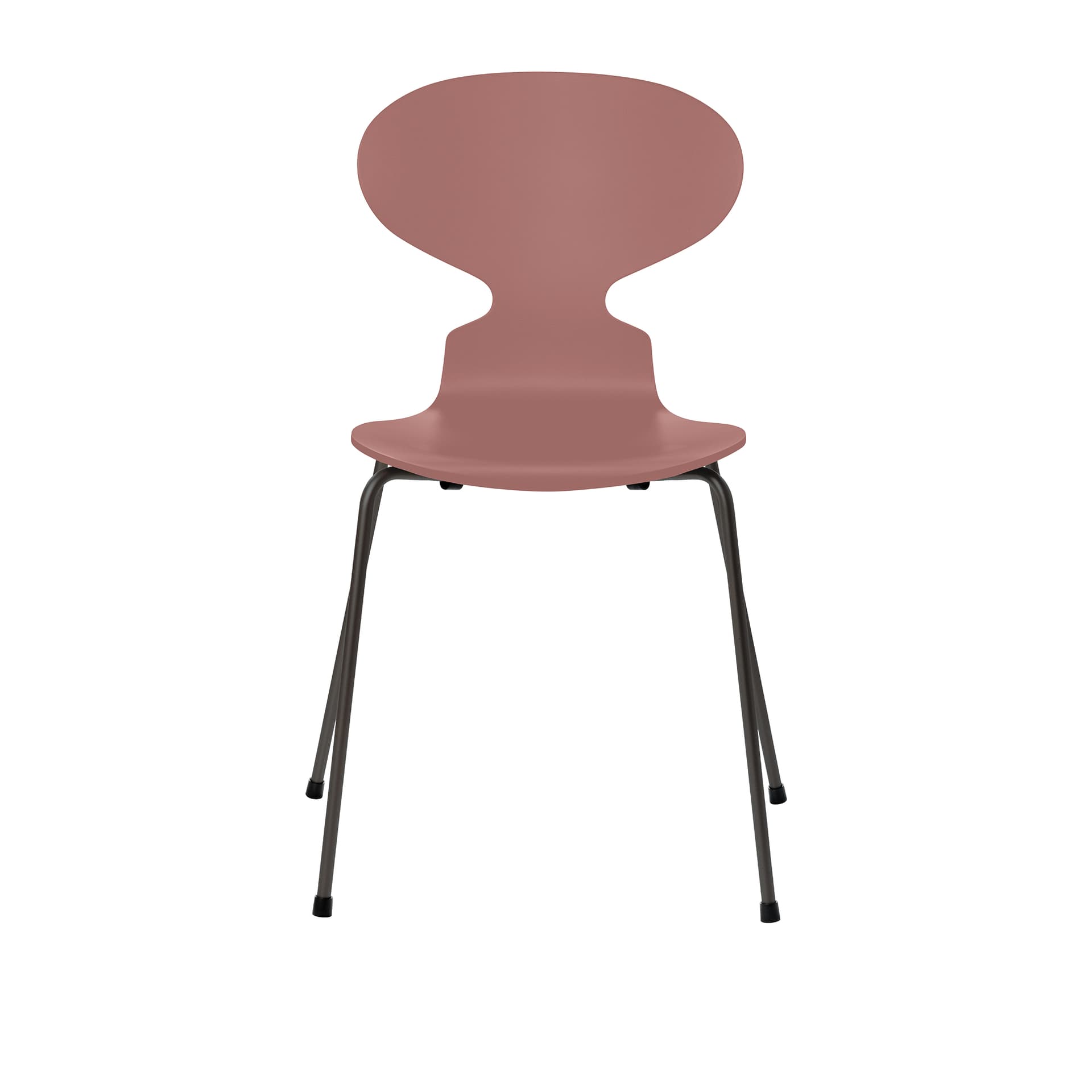 Fritz Hansen - Ant 3101 lakkert bøketrefinér stålstativ varm grafitt wild rose - Spisestoler - Arne Jacobsen - Rosa - Metall/Tre