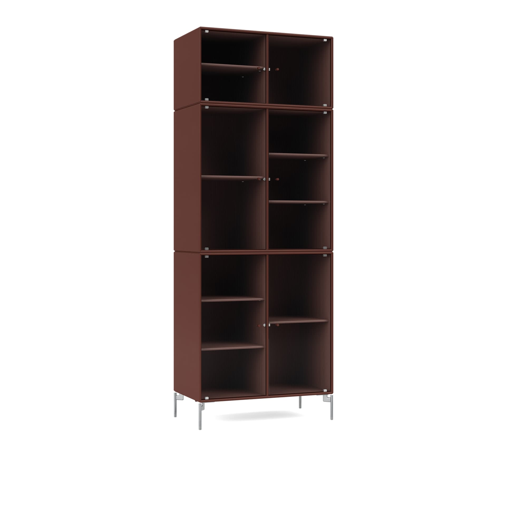 Montana - Ripple Iv – Vitrine Cabinet 155-Masala Matt Chrome - Vitrineskap - Peter J. Lassen - Brun - Tre