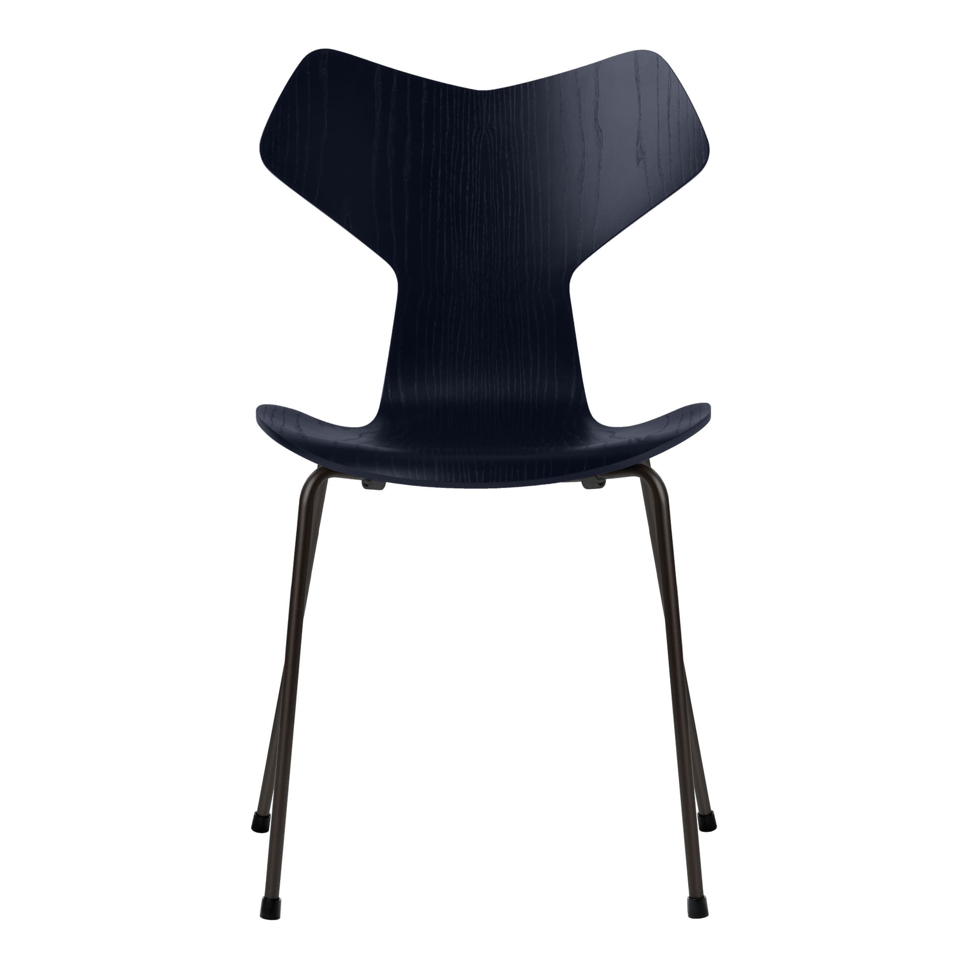Fritz Hansen - Grand Prix 3130 Midnight Blue Färgad Ask/Black - Spisestoler - Arne Jacobsen - Blå - Metall/Tre