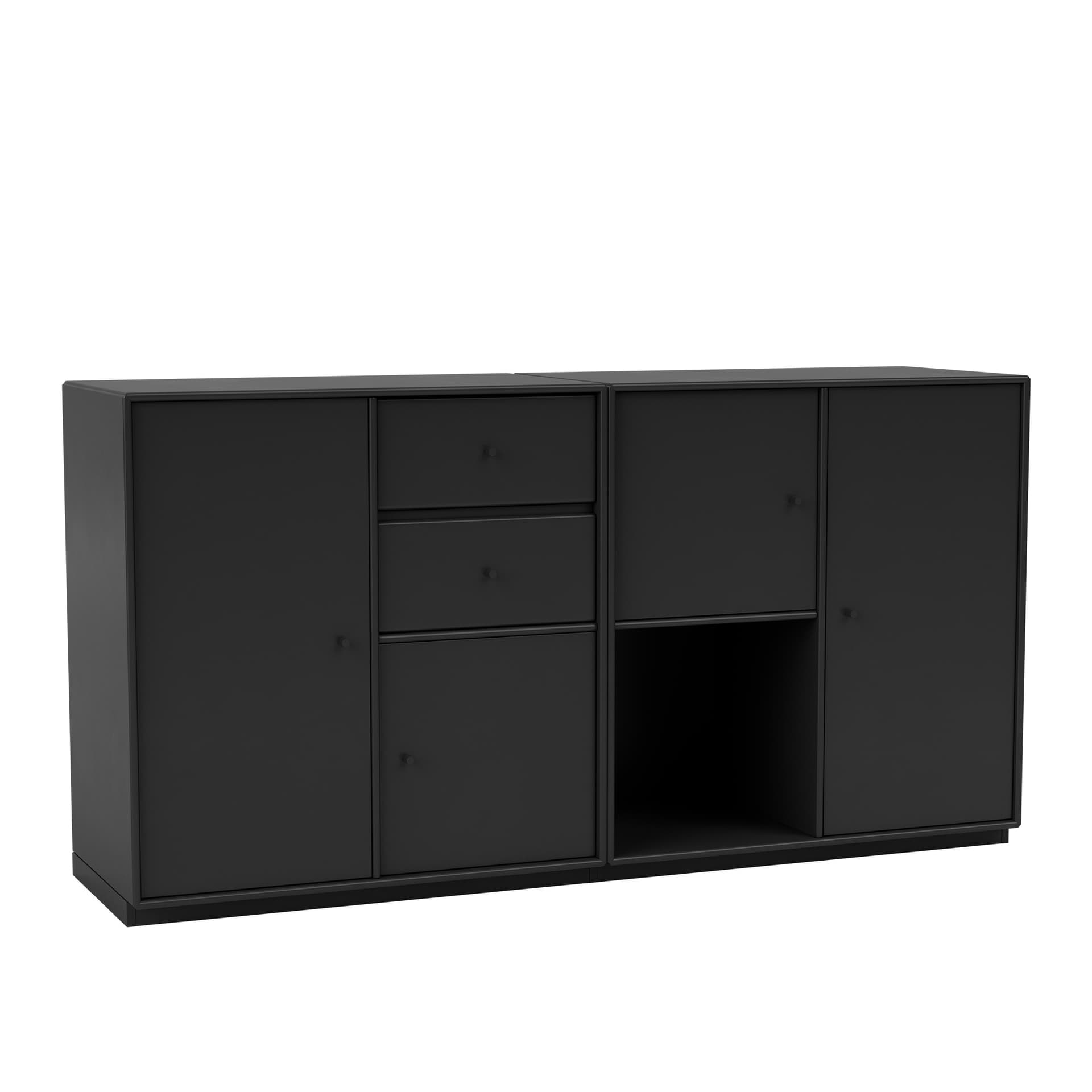 Montana - Couple Sideboard 05-Black 06 Plinth 3 cm - Sideboards - Peter J. Lassen - Svart - Tre