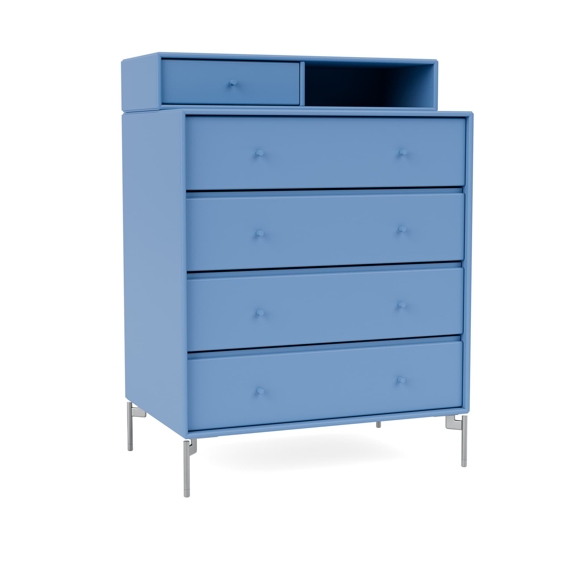 Montana - Keep Chest Of Drawers 154-Azure Matt Chrome - Skjenker - Peter J. Lassen - Blå - Tre