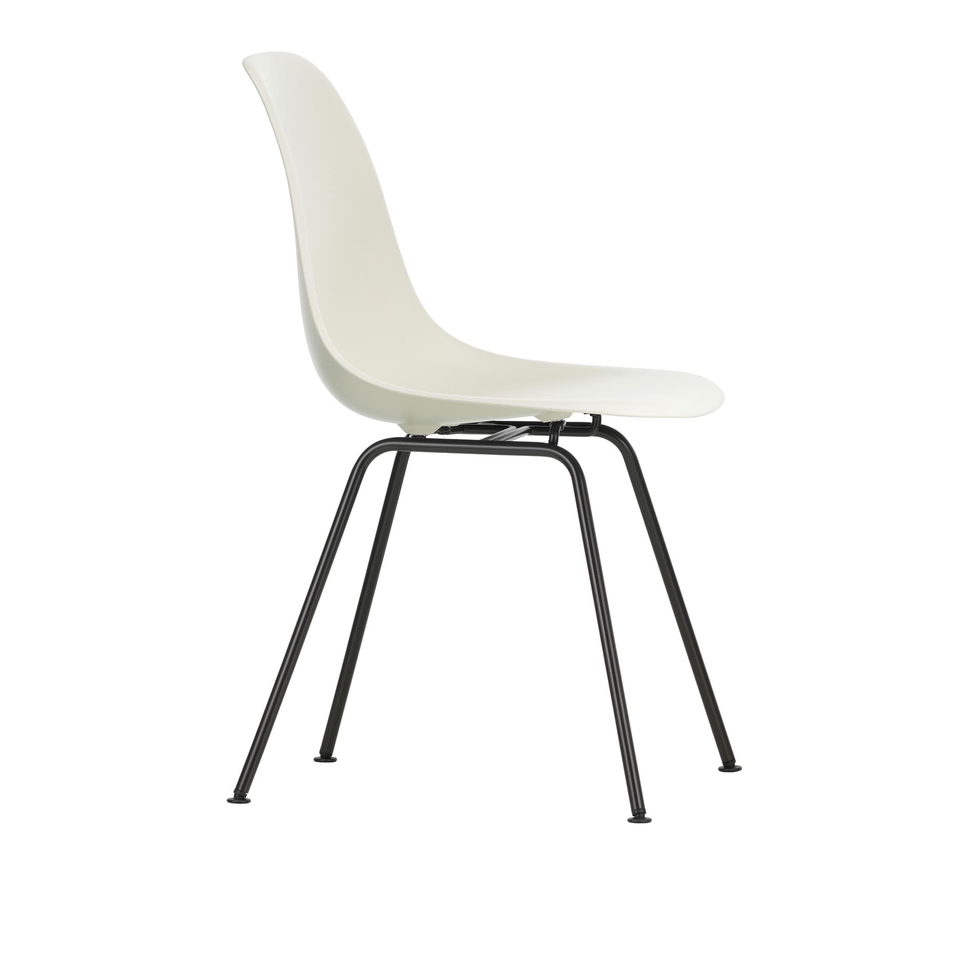 Vitra - Eames Plastic Chair DSX - 11 Pebble - Basic Dark Base - Spisestoler - Charles & Ray Eames - Hvit - Metall/Plast