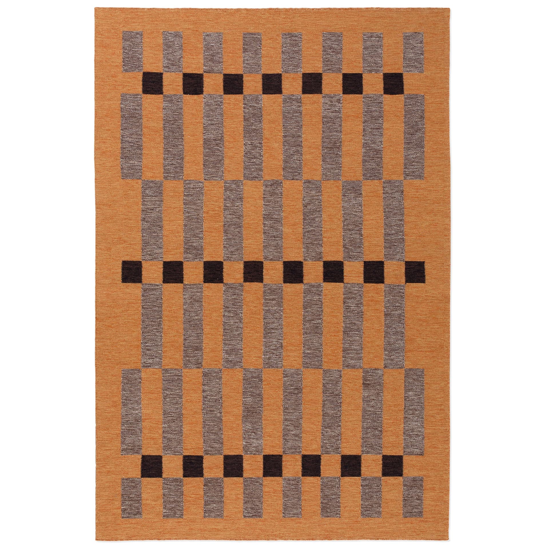 Nordic Knots - Tradition 01 Orange 200 x 300 cm - Mønstrede tepper - Oransje - Ull