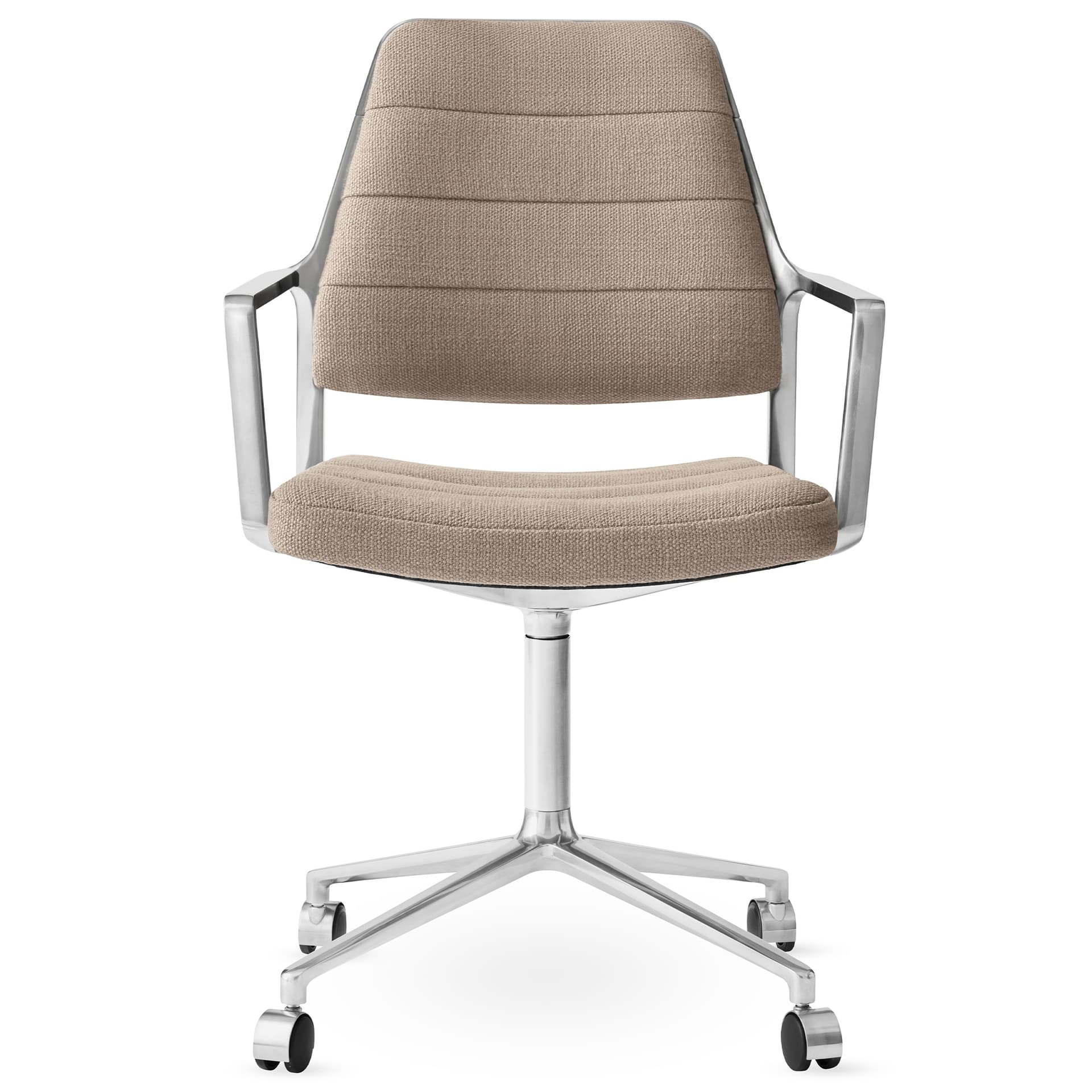 Vipp - Vipp455 Swivel chair, polished, castors, Tide - Kontorstoler