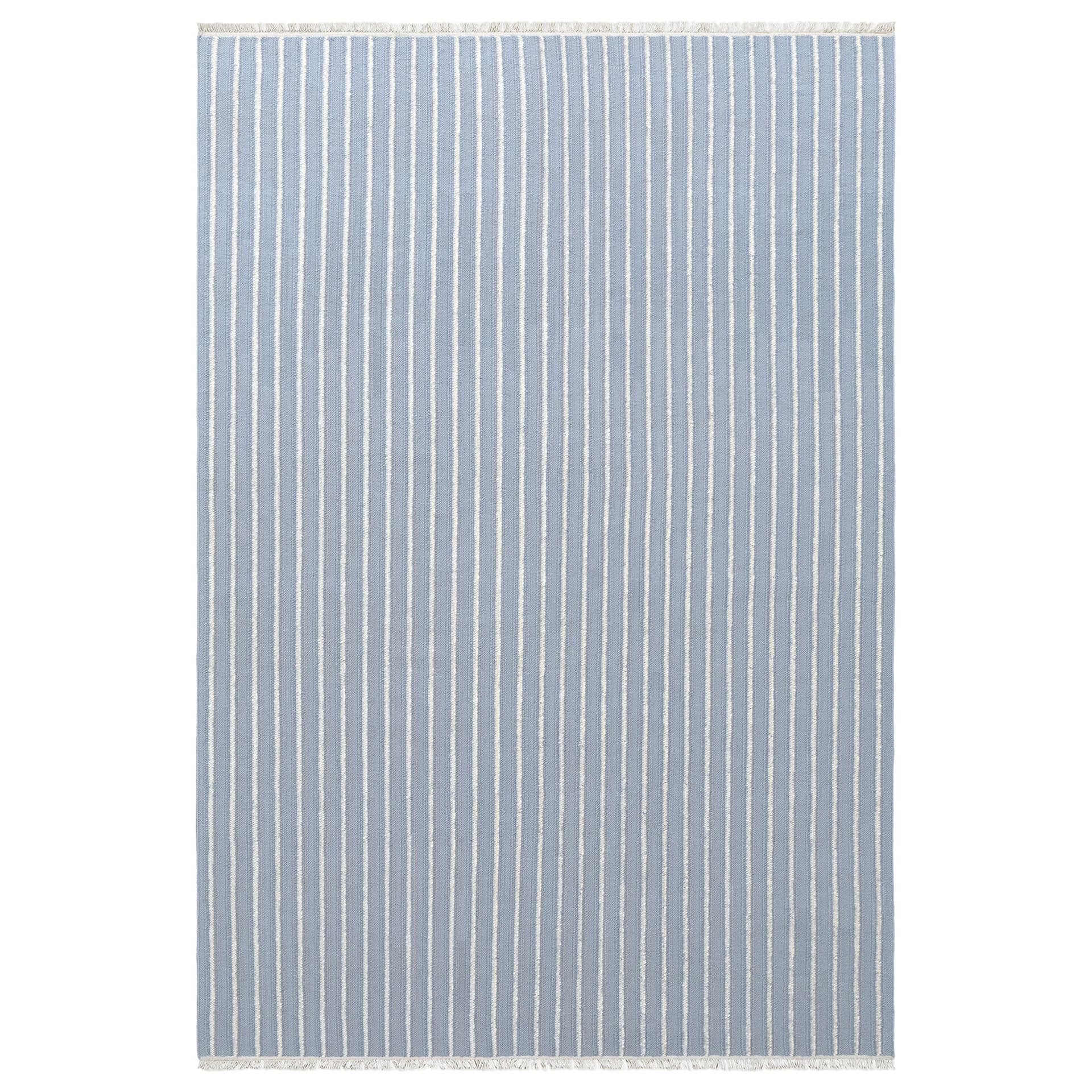 Nordic Knots - Shirt Stripe - Blue 200 x 300 - Ulltepper - Blå - Ull