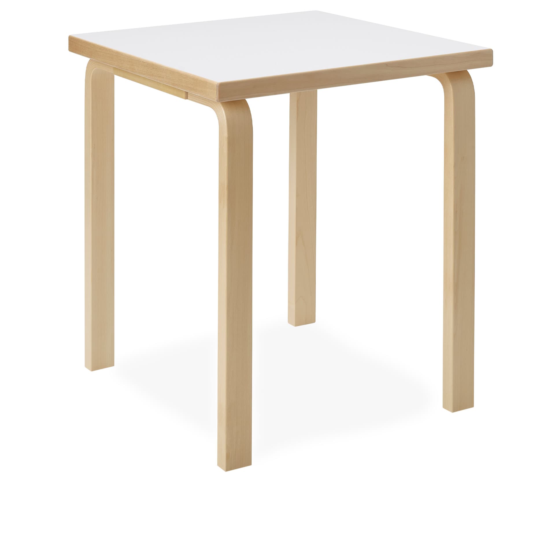 Artek - Aalto bord kvadratiskt 80C vit laminat - Spisebord - Alvar Aalto - Hvit - Tre