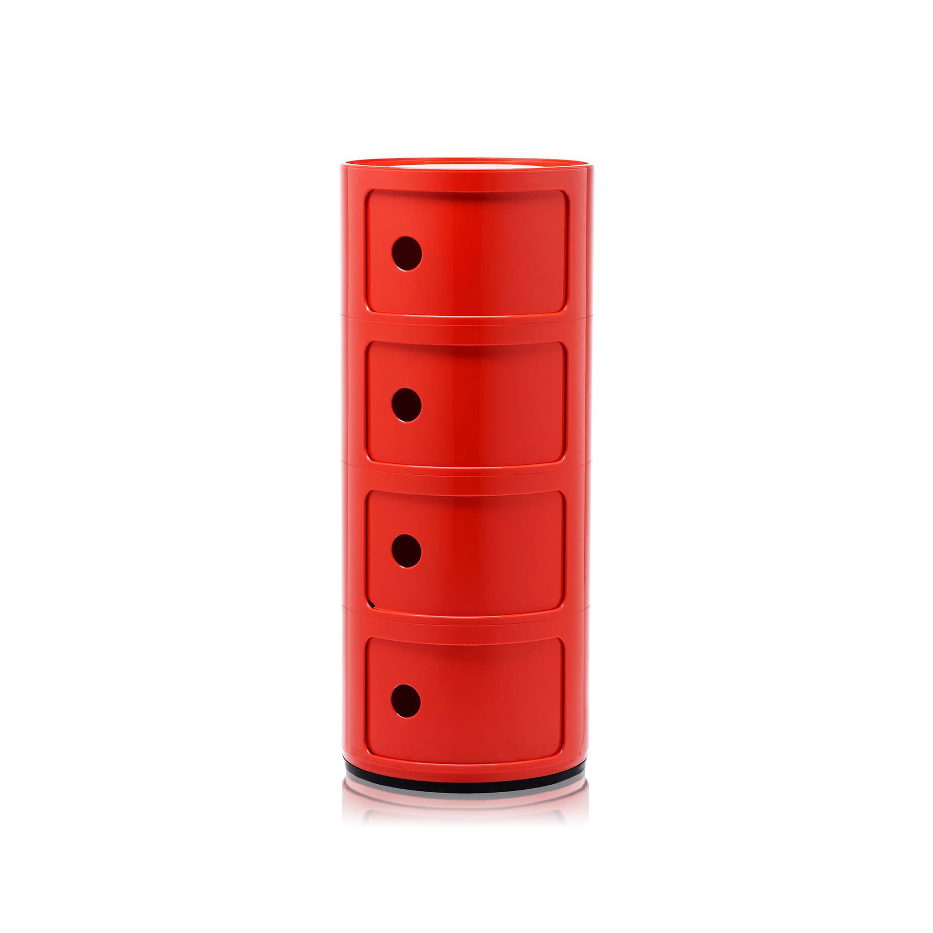 Kartell - Componibili 4985, Red, 4 Compartments - Skuffeseksjoner - Anna Castelli Ferrieri - Rød - Plast
