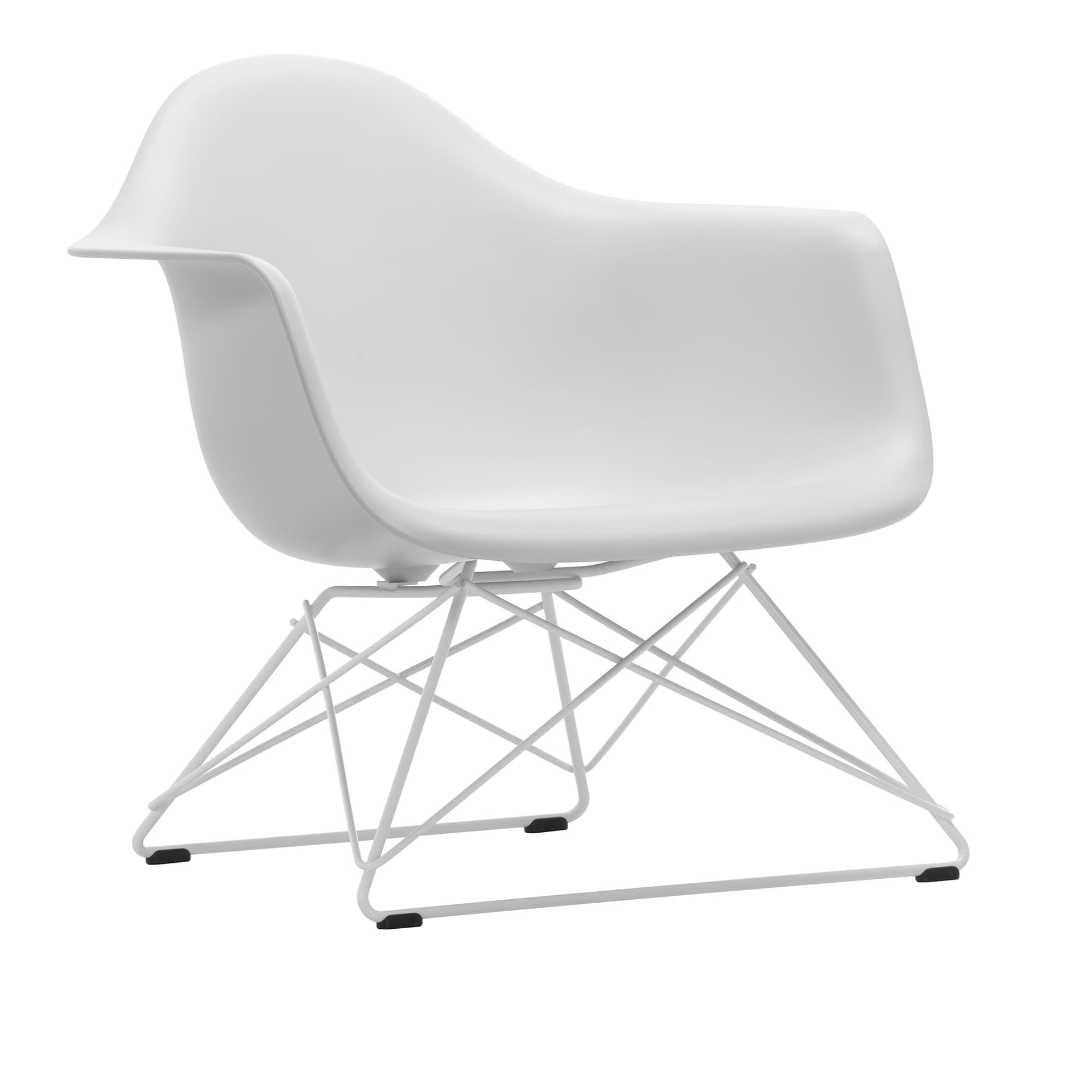 Vitra - Eames RE Plastic Armchair LAR 85 Cotton White, White Base - Lenestoler - Charles & Ray Eames - Hvit - Metall/Plast