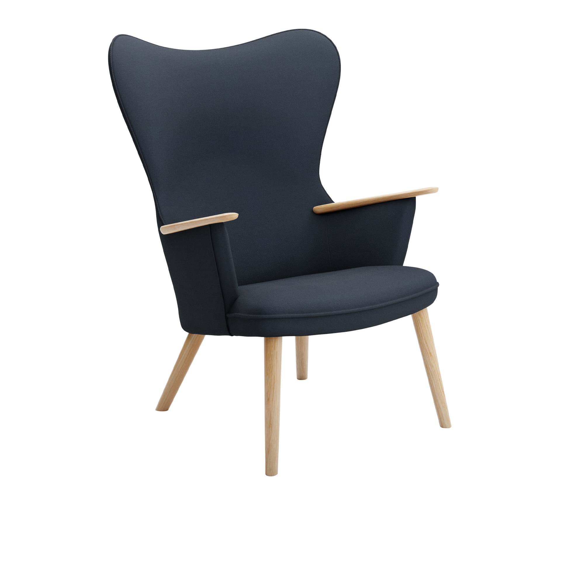 Carl Hansen - CH78 Fåtölj, Klarlackad Ek, Tyggrupp 3 Fiord 0782 - Lenestoler - Hans J. Wegner
