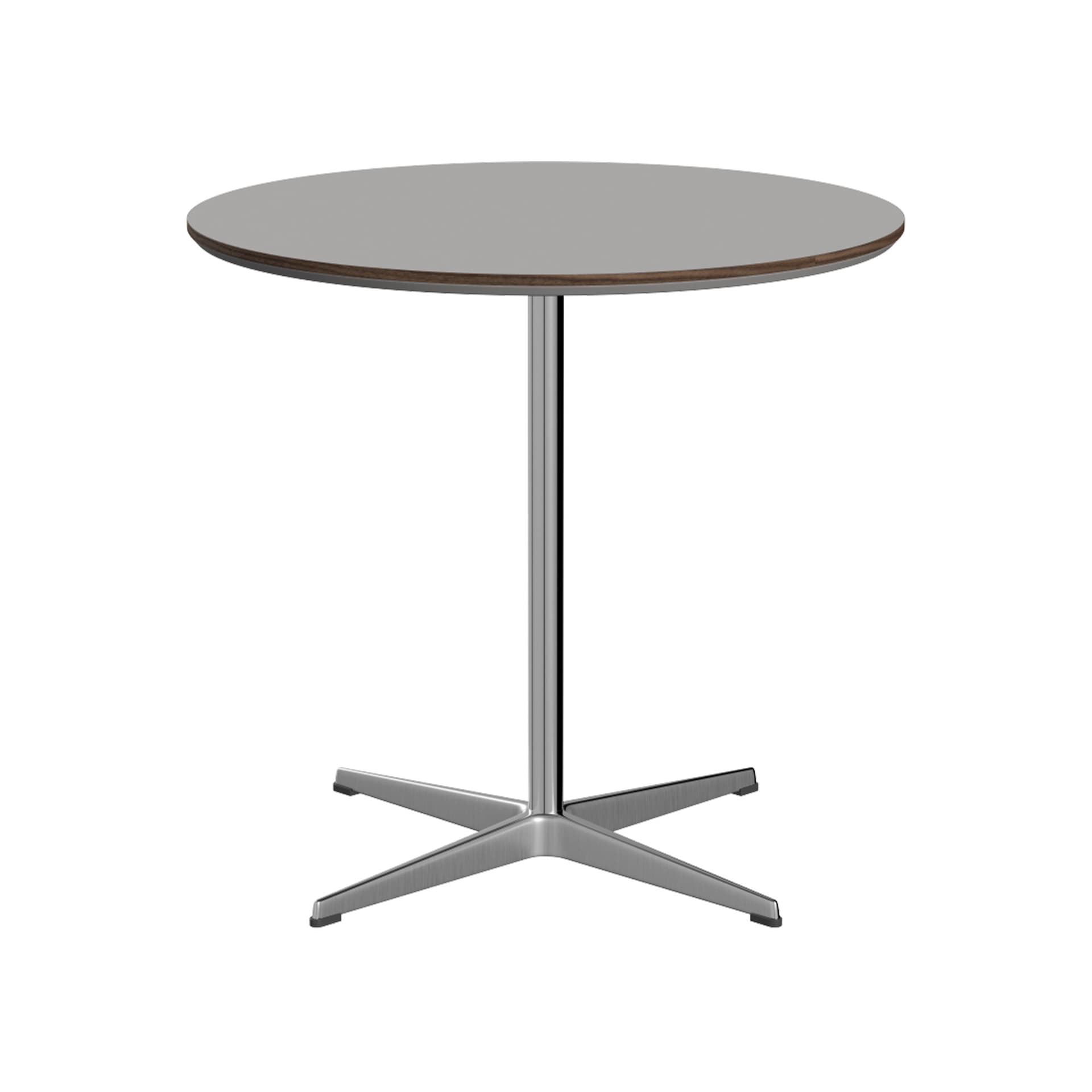 Fritz Hansen - A622 Cirkulär, Ø75 cm, Laminat, Grey Efeso, 4-grenad stjärnfot - Spisebord - Arne Jacobsen,Piet Hein - Grå - Laminat/Metall