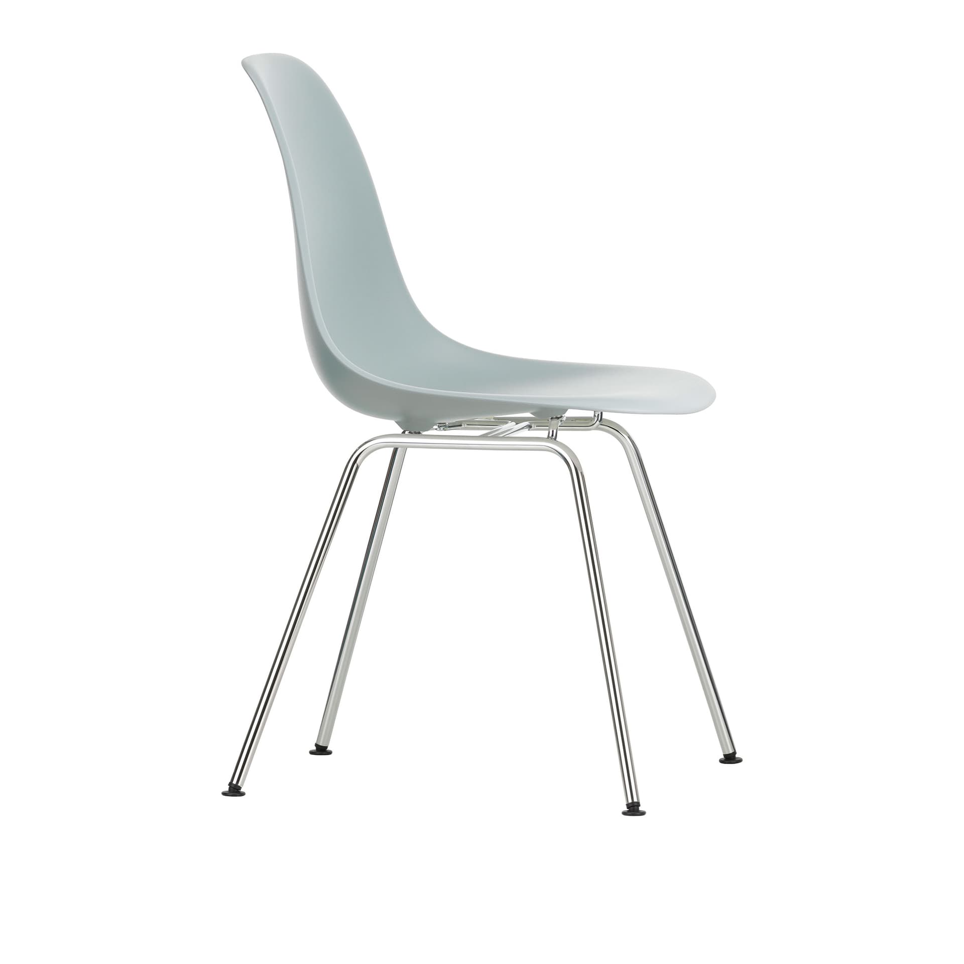 Vitra - Eames Plastic Chair DSX - 24 Light Grey - Chrome Base - Spisestoler - Charles & Ray Eames - Grå - Metall/Plast