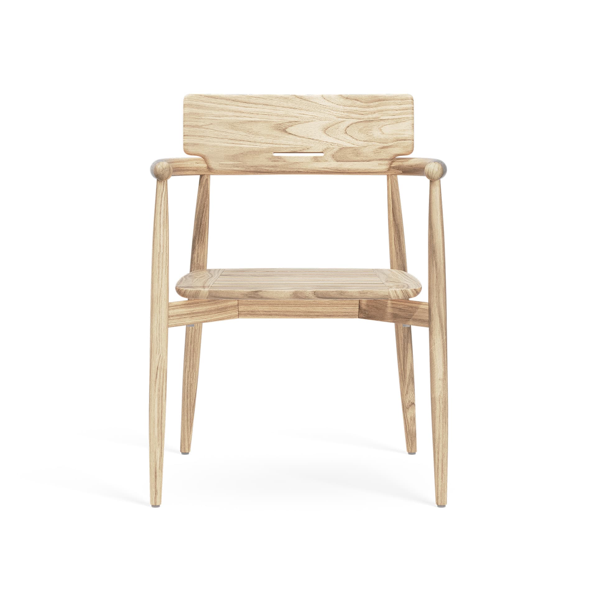 Carl Hansen - E008 Embrace Outdoor Series Chair, Teak - Utendørs spisebordstoler - Tre farget - Tre