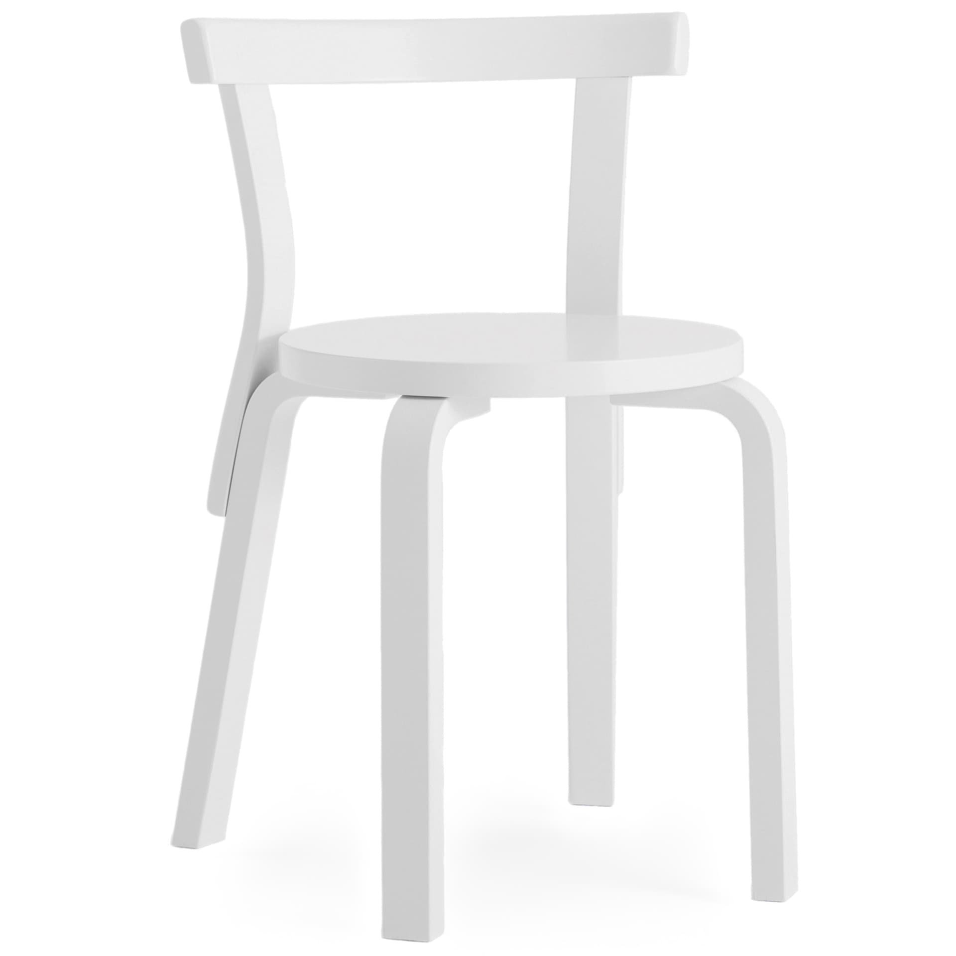 Artek - Chair 68, White lac, White lac - Spisestoler - Alvar Aalto - Hvit - Tre