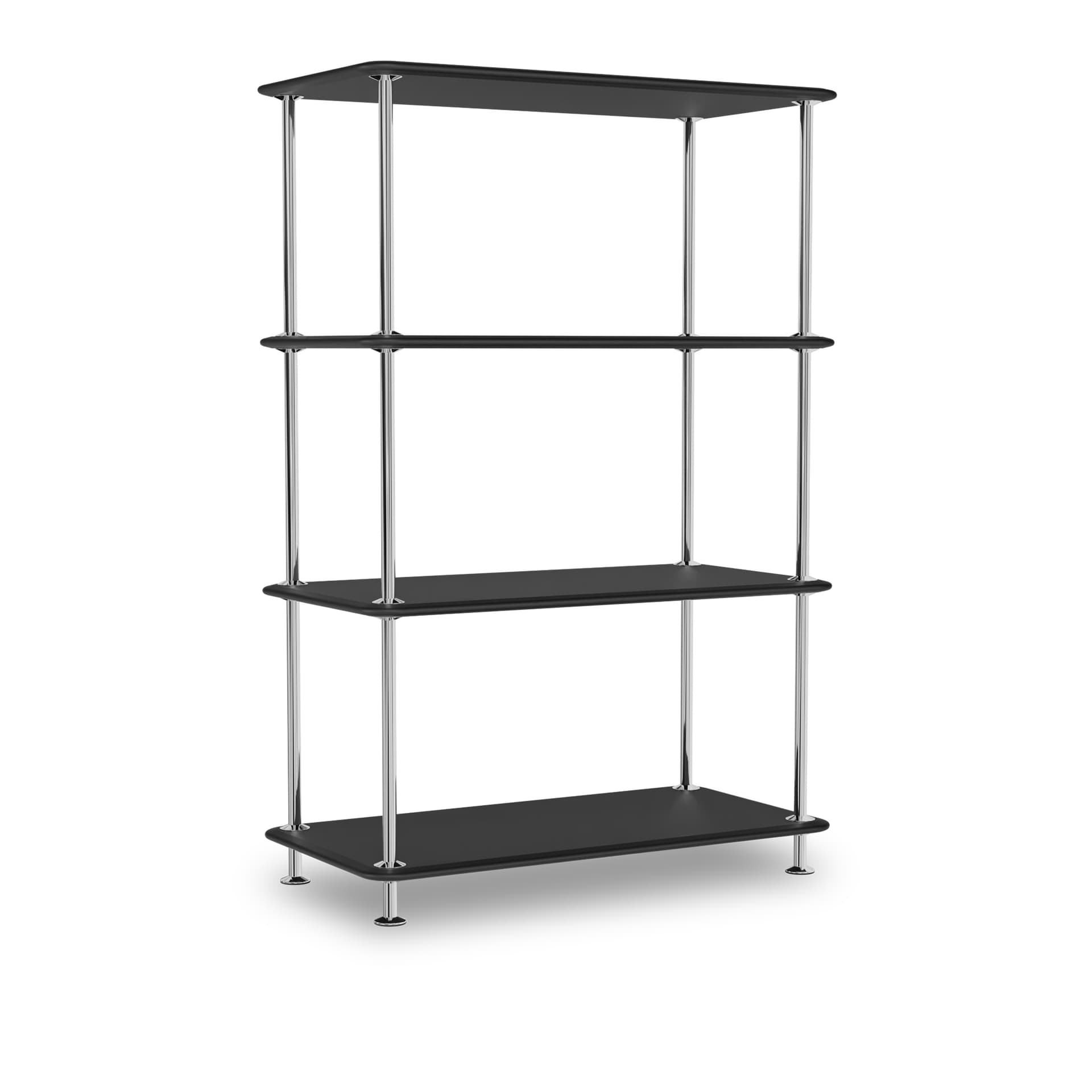 Montana - Montana Free 300000 207-Blackstructure 44C-Chrome - Hyller & Hyllesystem - Jakob Wagner - Svart - Metall/Tre