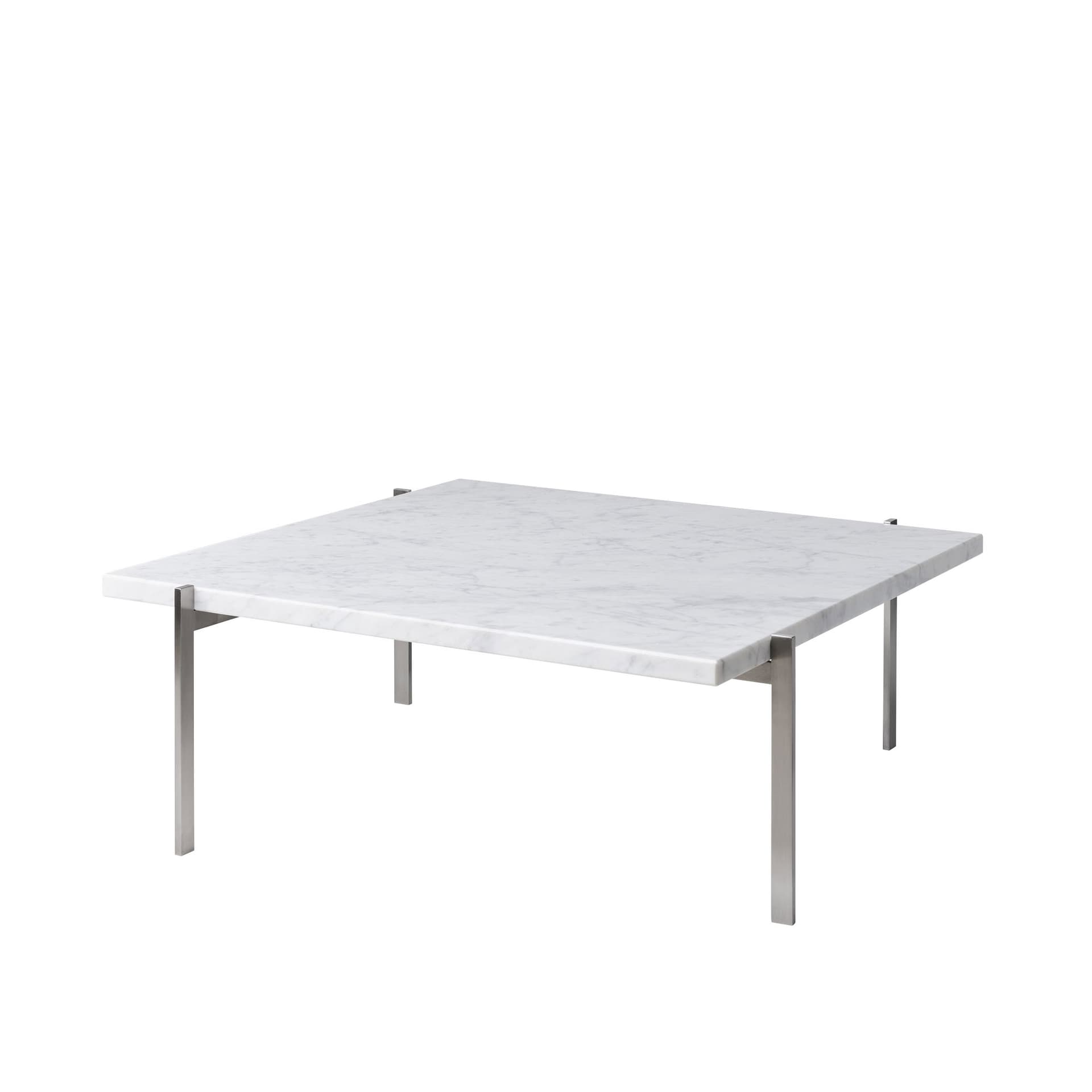 Fritz Hansen - PK61, Vit marmor, Mattslipad - Sofabord - Poul Kjærholm