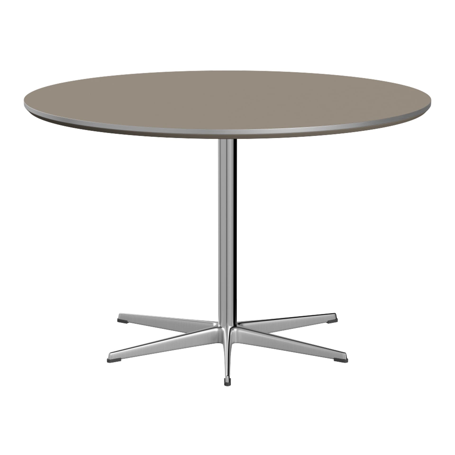 Fritz Hansen - A825 Cirkulär, Ø120 cm, Laminat, Brown Ottawa, 6-grenad stjärnfot - Spisebord - Arne Jacobsen,Piet Hein - Brun - Laminat/Metall