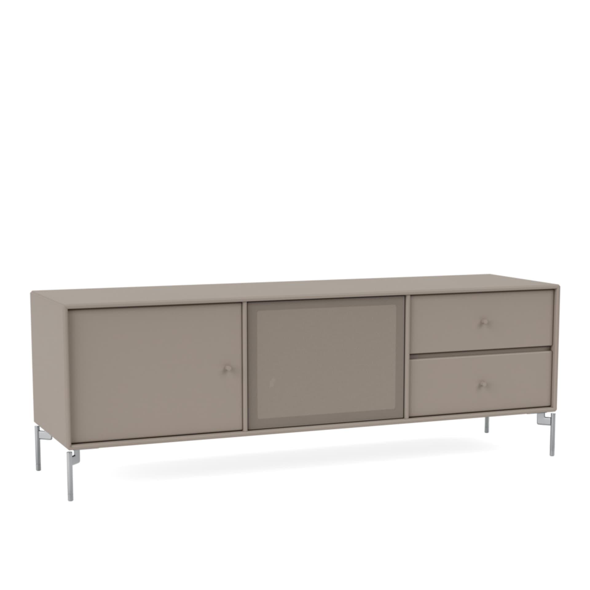 Montana - Octave Vi TV Bench 141-Truffle Matt Chrome - TV-benker - Peter J. Lassen - Beige - Tre
