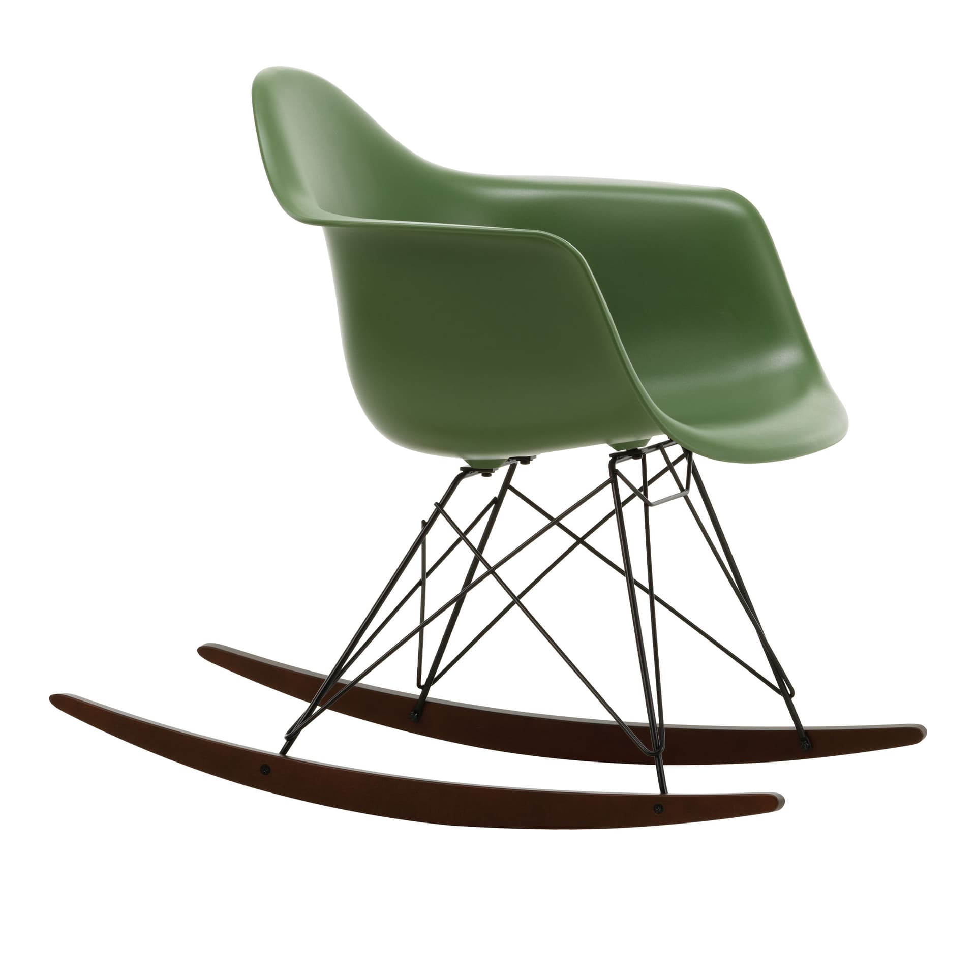 Vitra - Eames Plastic Armchair RAR - 48 Forest - Basic Dark Base - Dark Maple - Lenestoler - Charles & Ray Eames - Grønn - Metall/Tre/Plast