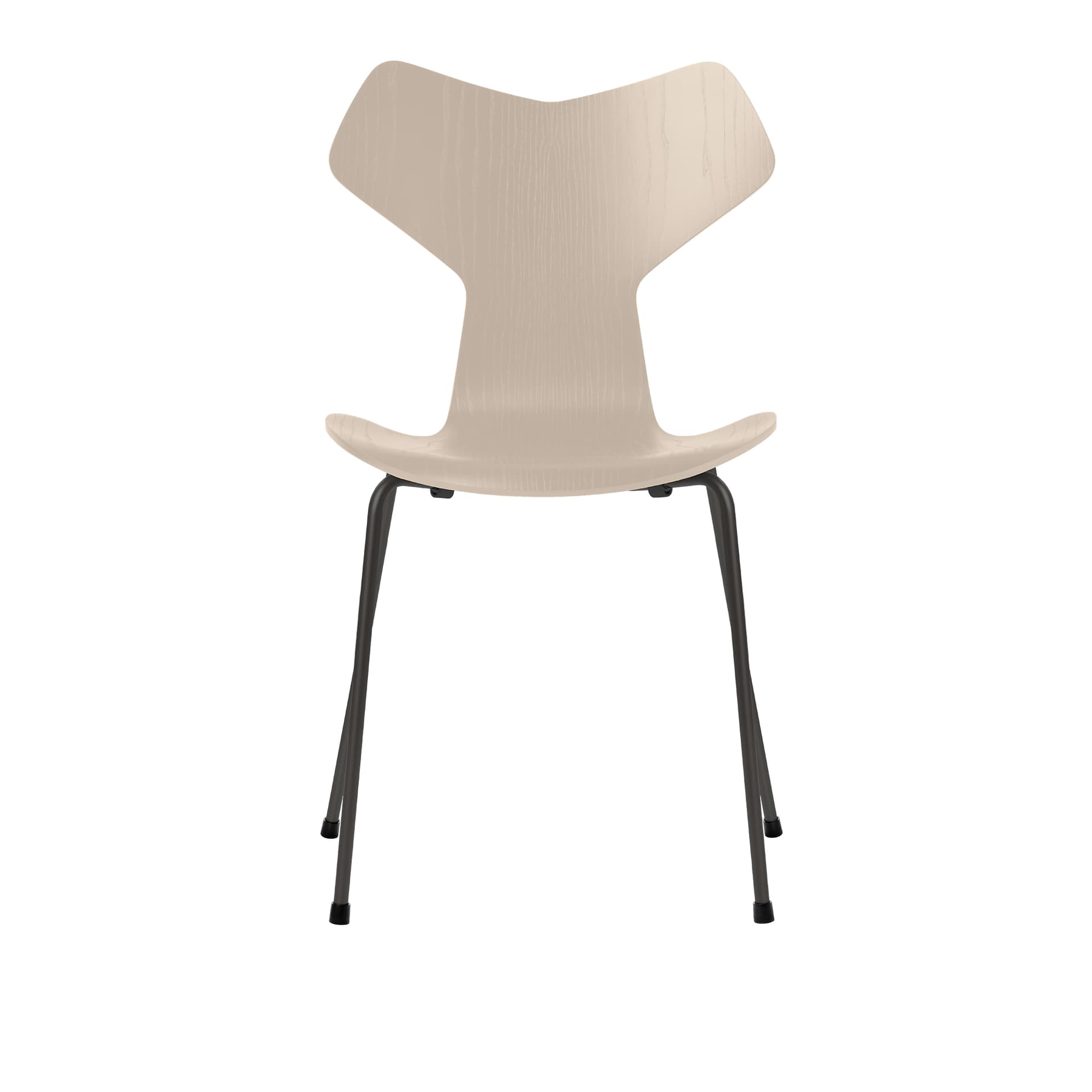 Fritz Hansen - 3130 Grand Prix, Färgad Ask, Light Beige, Underrede Warm Graphite - Spisestoler - Arne Jacobsen - Gul - Metall/Tre