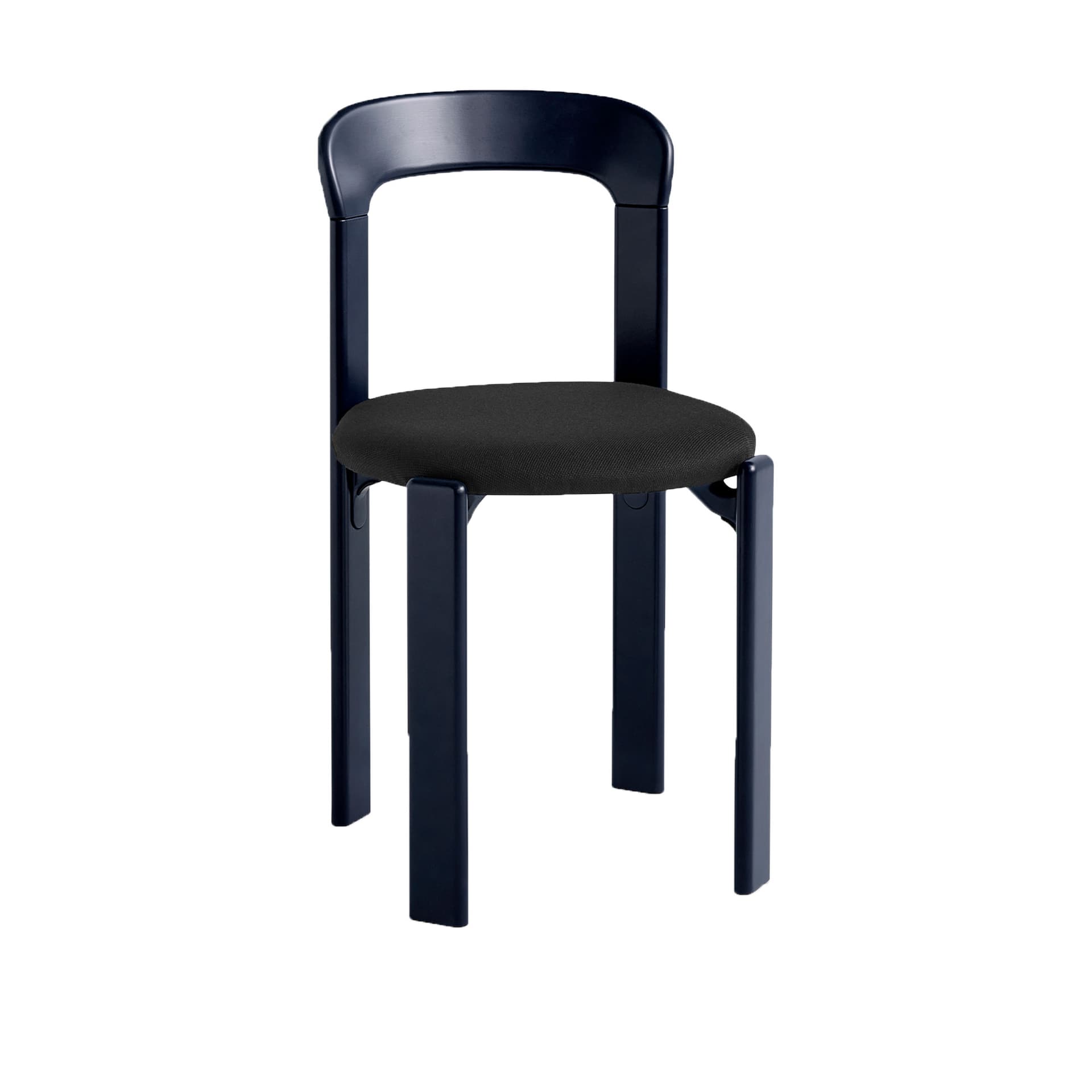 HAY - Rey Chair - Deep blue waterbased lacquered beech, seat upholstery Steelcut 190 REY22 - Spisestoler - Bruno Rey - Blå - Tre