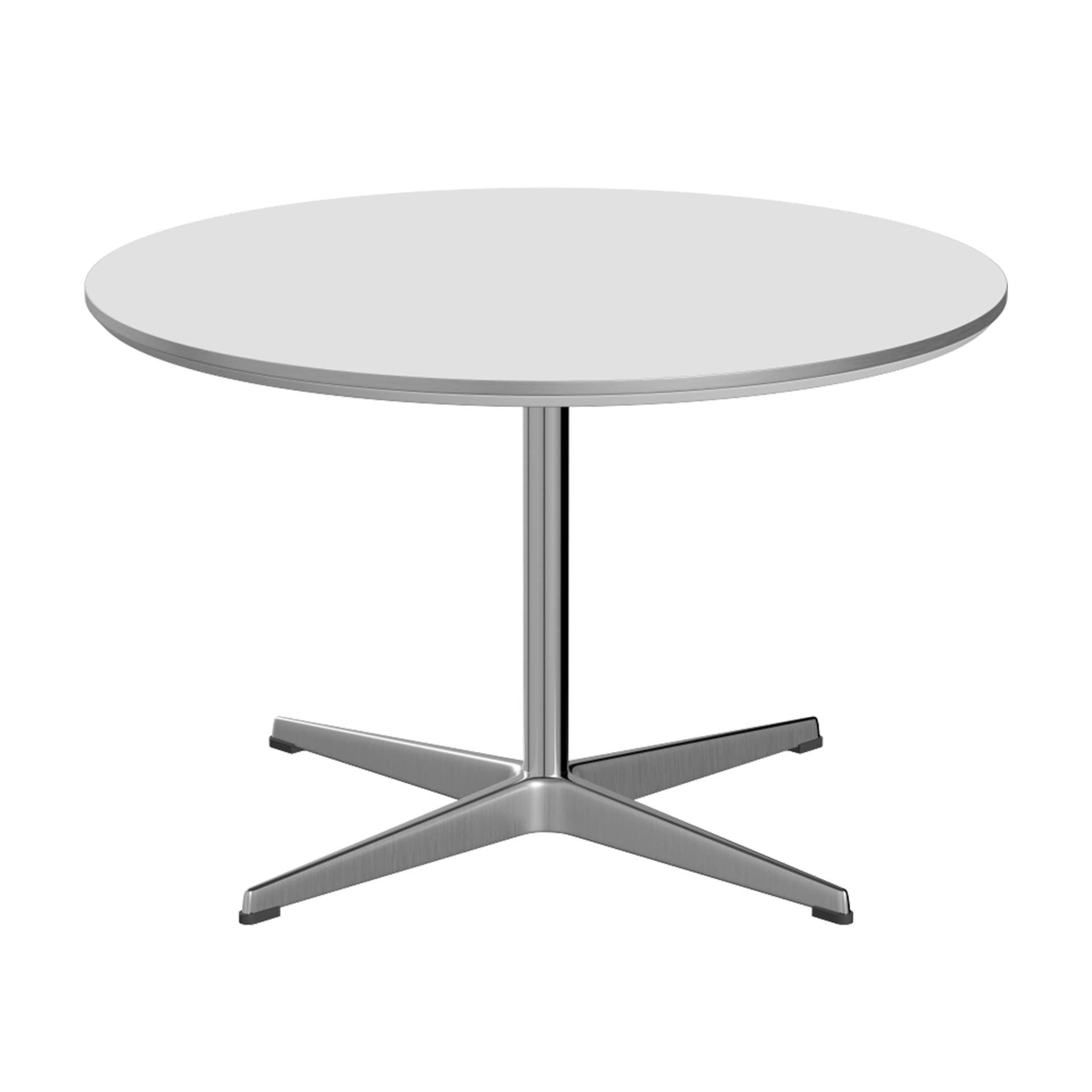 Fritz Hansen - A222 Cirkulär Soffbord, Ø75 cm, Laminat, White - Sofabord - Arne Jacobsen,Piet Hein - Hvit - Metall/Tre