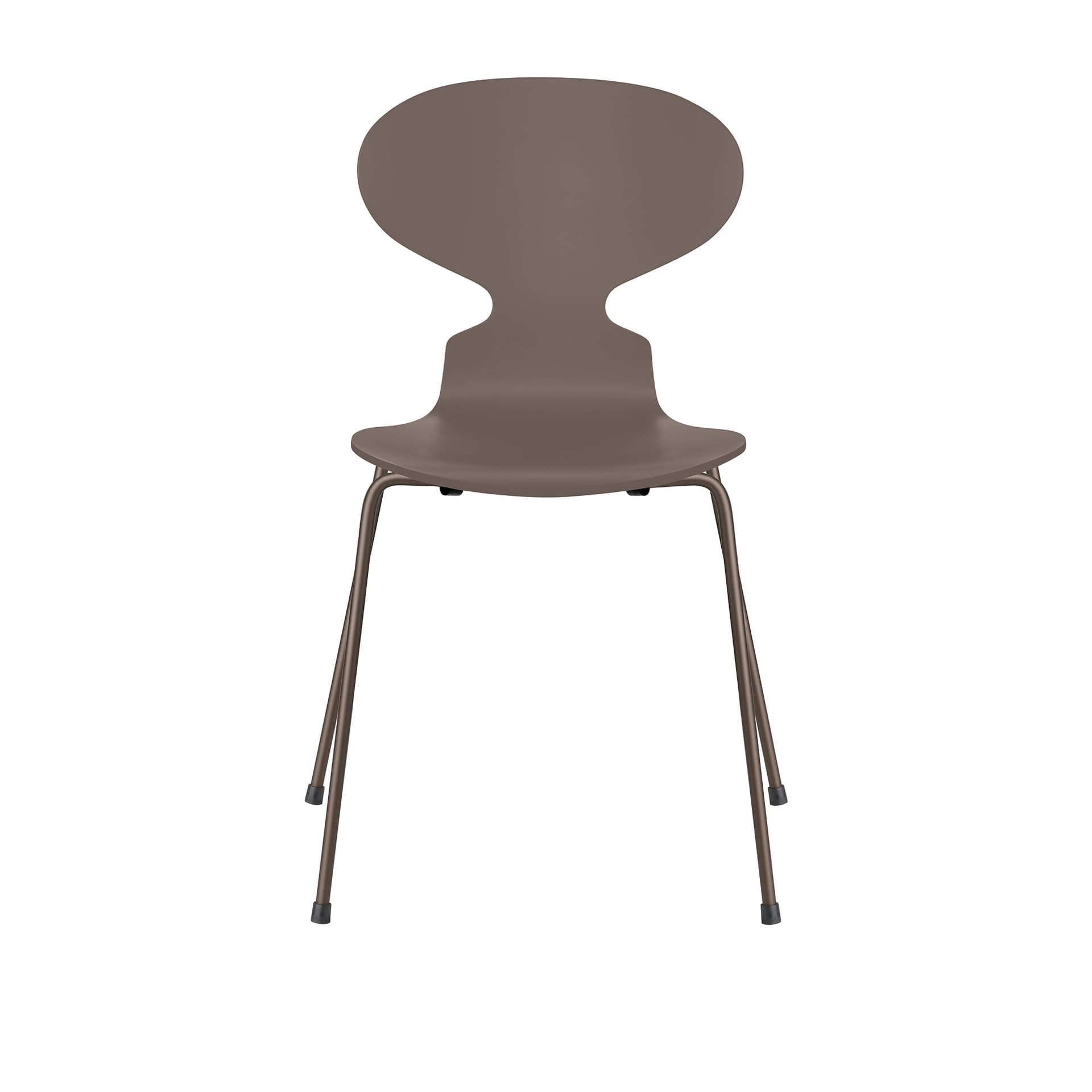 Fritz Hansen - Ant 3101 lakkert bøketrefinér stålstativ brun bronse deep clay - Spisestoler - Arne Jacobsen