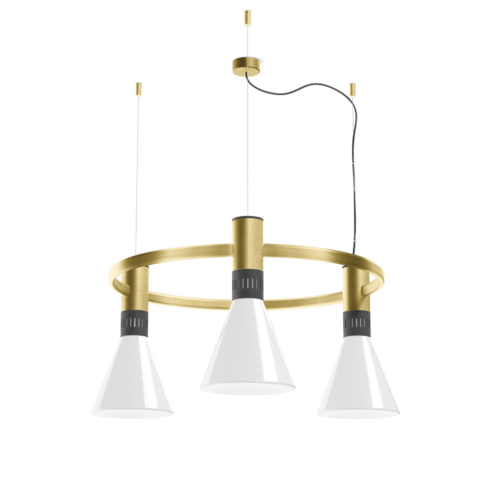 Stilnovo - Cono 3 Phase-Cut pendellampe satin gold - Pendellamper - Stilnovo - Gull