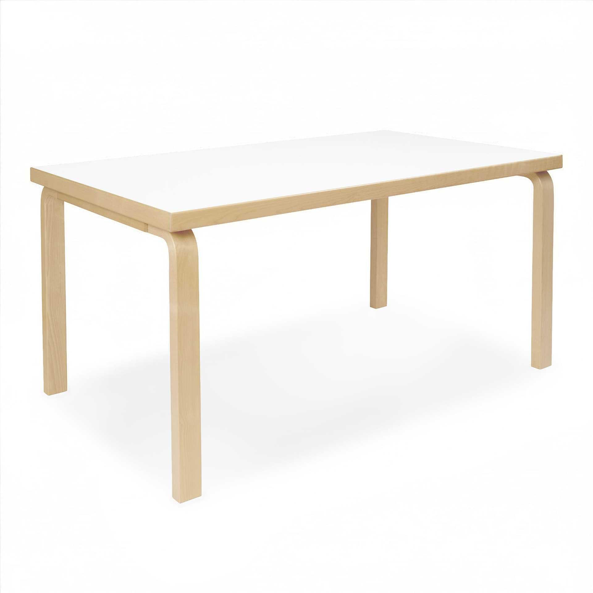 Artek - Aalto Bord 82B, Vit laminat, Klarlackad - Spisebord - Alvar Aalto - Hvit - Tre