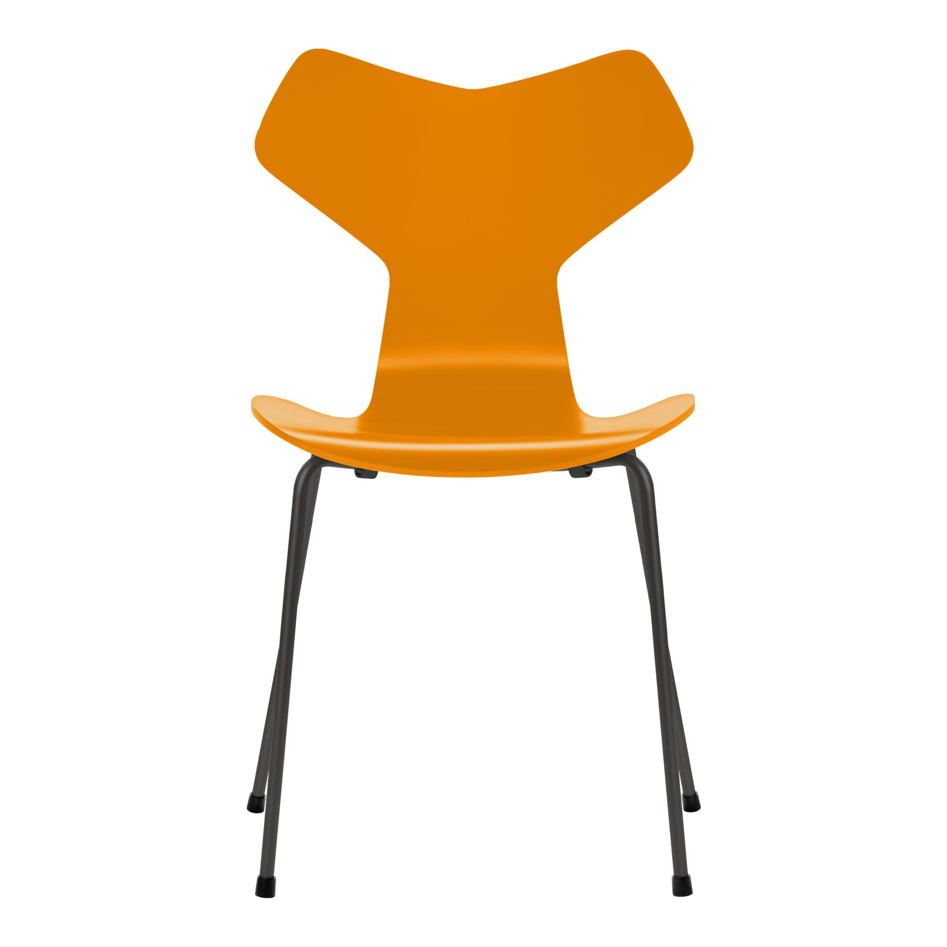 Fritz Hansen - Grand Prix 3130 Burnt Yellow Lackad/Warm Graphite - Spisestoler - Arne Jacobsen - Gul - Metall/Tre