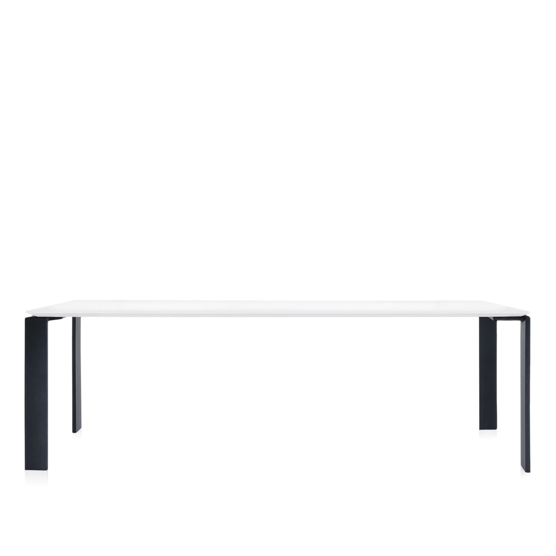 Kartell - Four Table 4524 223x79, White/Black, Scratch-Proof Laminate - Spisebord - Ferruccio Laviani - Hvit - Laminat/Metall