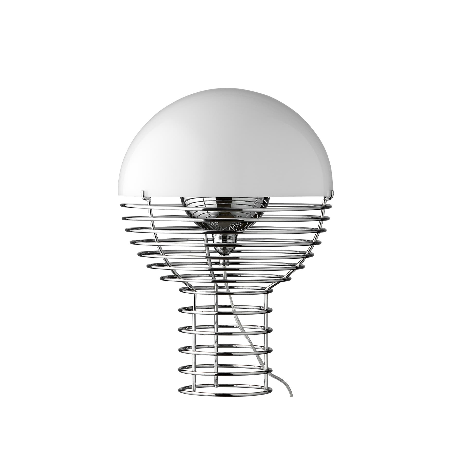 Verpan - Wire bordlampe Ø30 krom/hvit