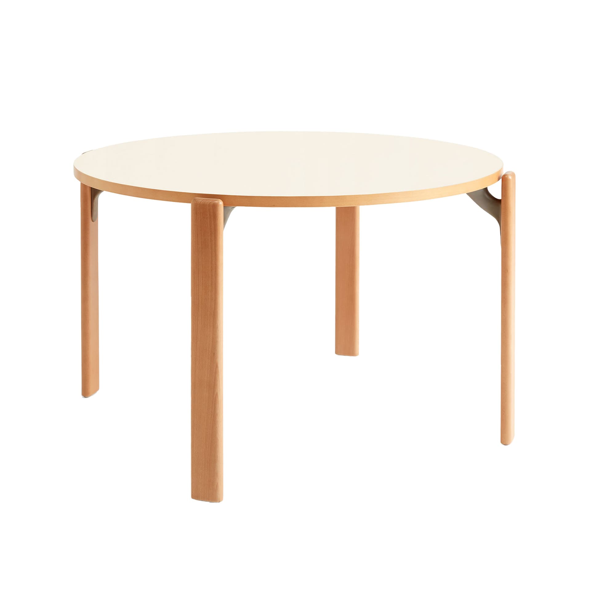 HAY - Rey Table Golden waterbased lacq. beech frame, 128xH74,5 Ivory white laminate tabletop - Spisebord - Bruno Rey - Tre farget - Tre