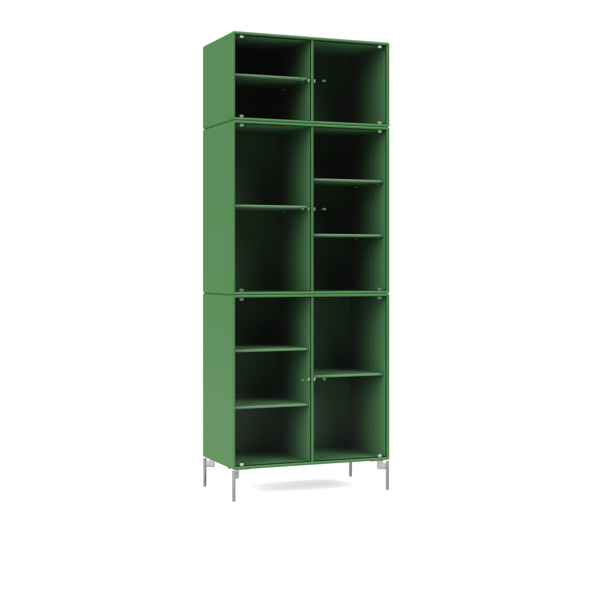 Montana - Ripple Iv – Vitrine Cabinet 152-Parsley Matt Chrome - Vitrineskap - Peter J. Lassen - Grønn - Tre