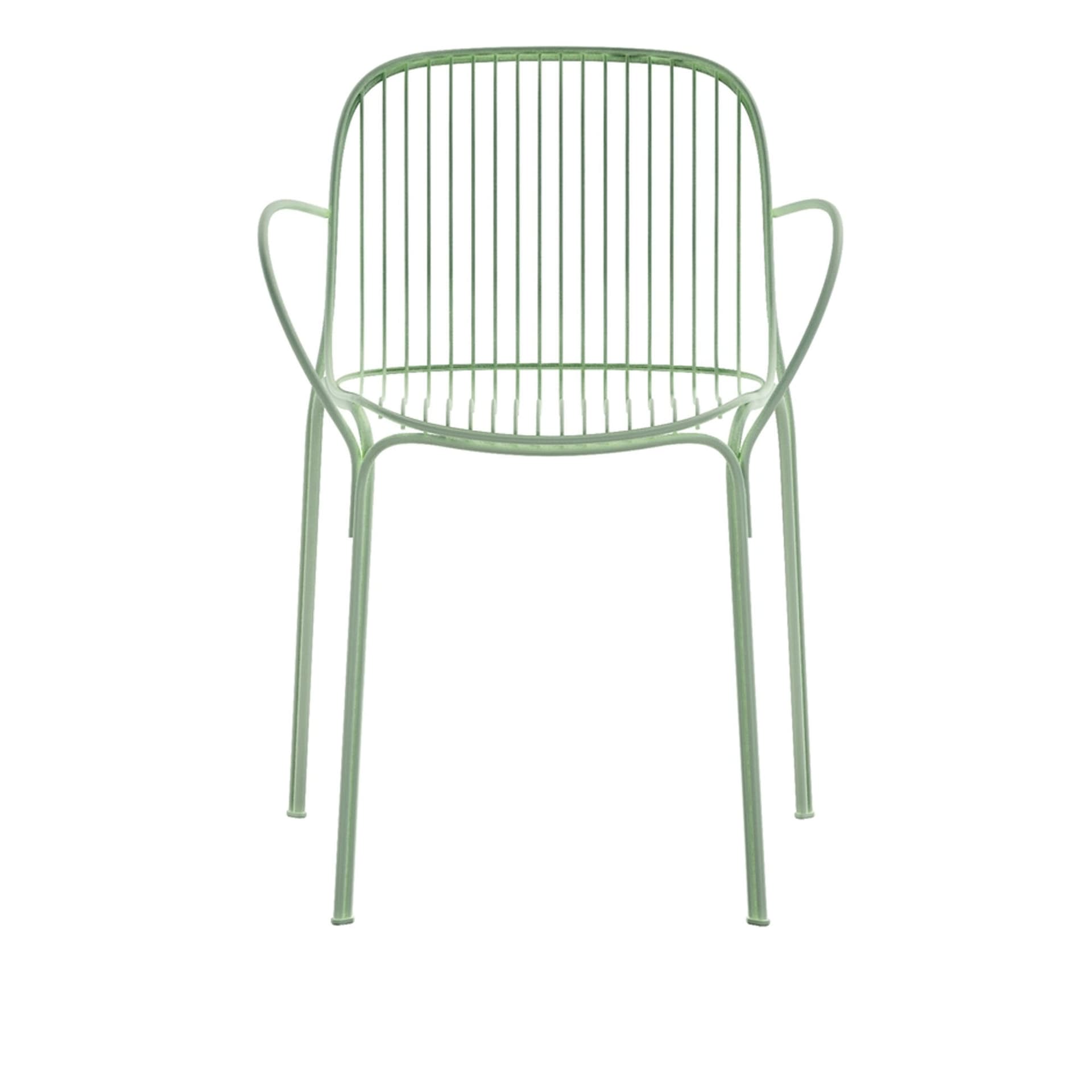 Kartell - Hiray Small Armchair Sage - Utendørs spisebordstoler - Ludovica + Roberto Palomba - Grønn - Metall