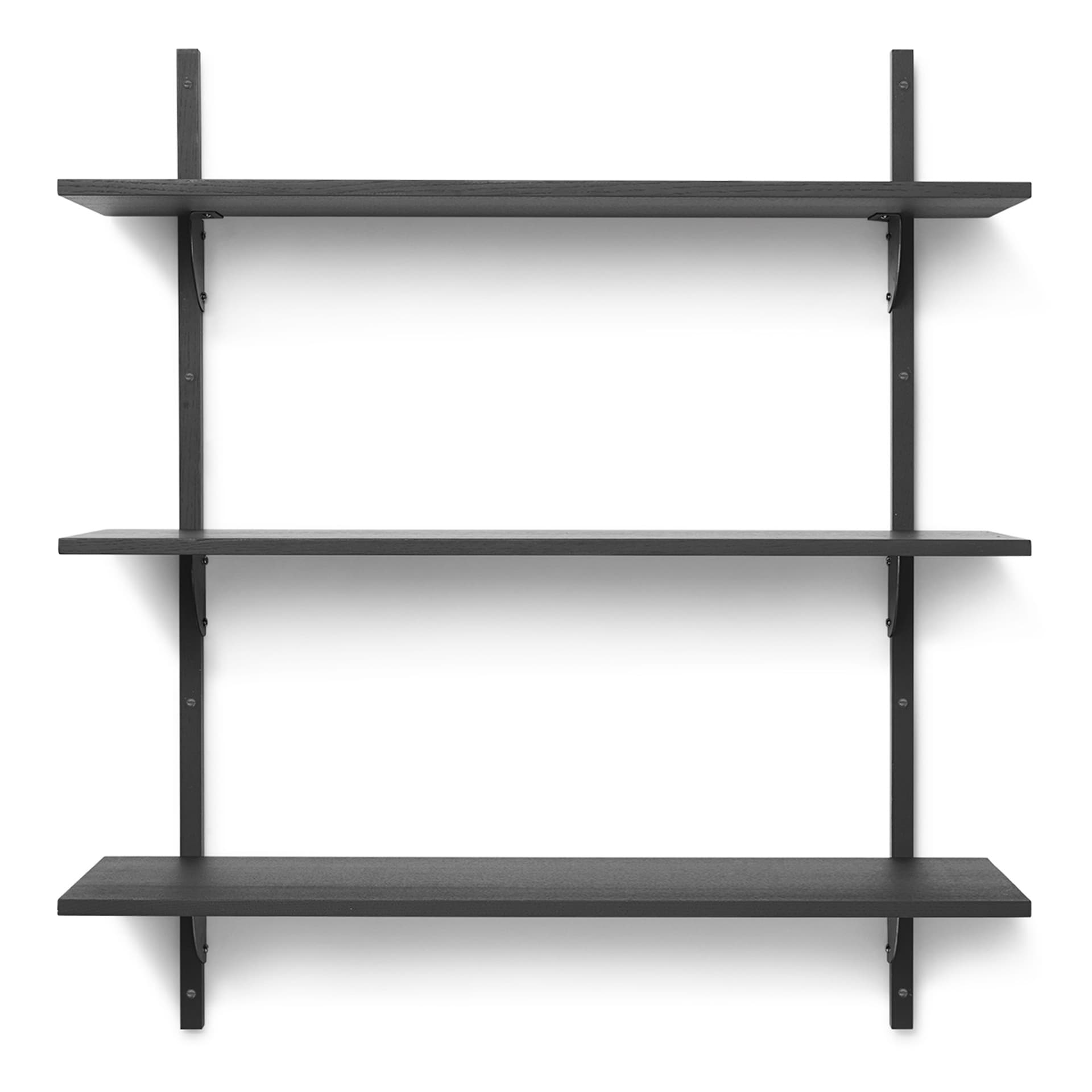 Ferm Living Sector hylle triple wide Svart ask-svart