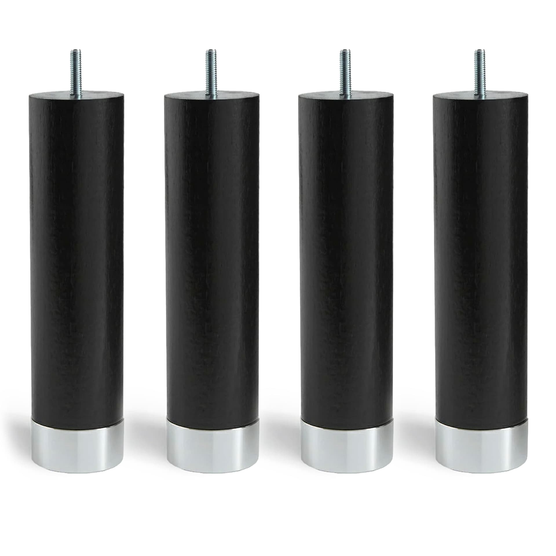 Carpe Diem Beds - Cylinder Sängben Black With Alu. Foot 23 cm - Sengeben - Tre farget