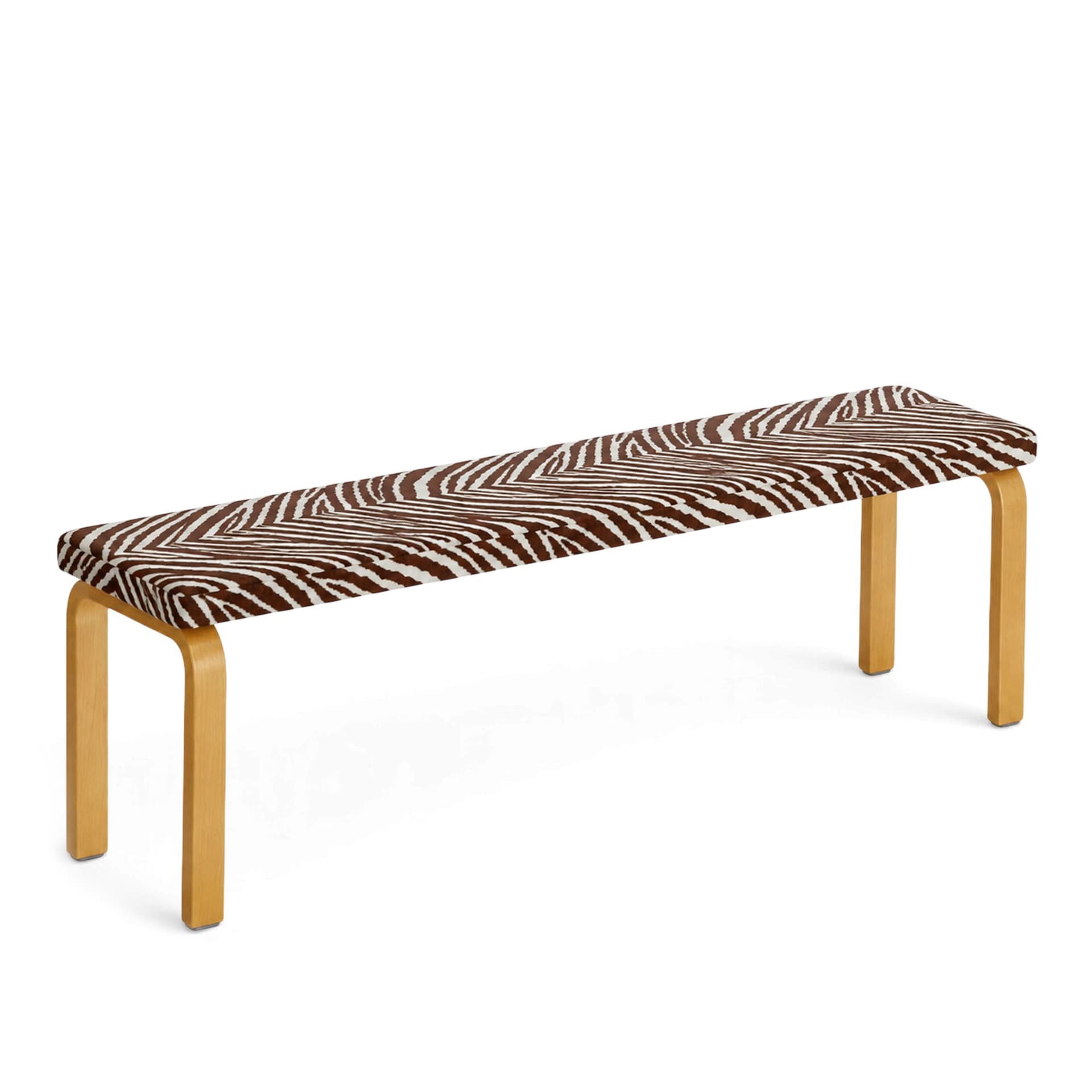 Artek - Benk 168B 35 x 150 cm honningbeiset bjørk / brun Zebra - Benker - Alvar Aalto - Brun - Tre