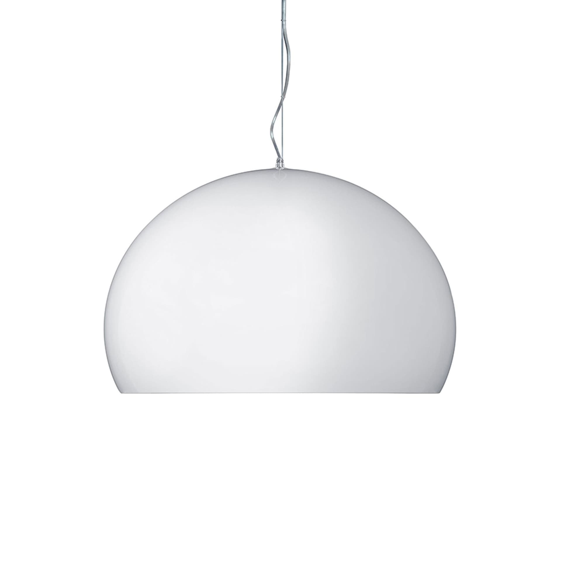 Kartell - Big Fl/y Suspension 9058 - Glossy White - Pendellamper - Ferruccio Laviani - Hvit