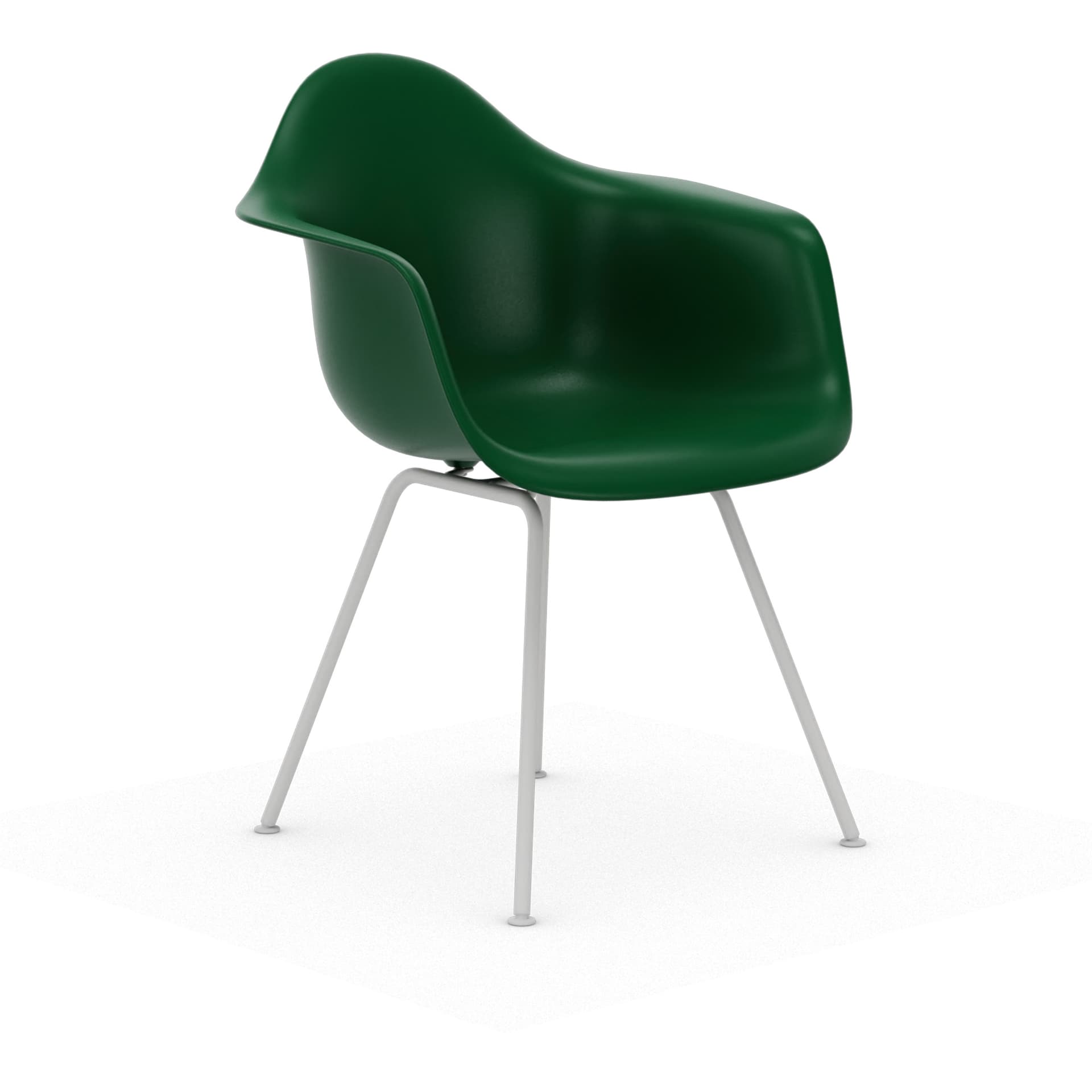 Vitra - Eames RE Plastic Armchair DAX 17 Emerald, White Base - Spisestoler - Charles & Ray Eames - Grønn - Metall/Plast