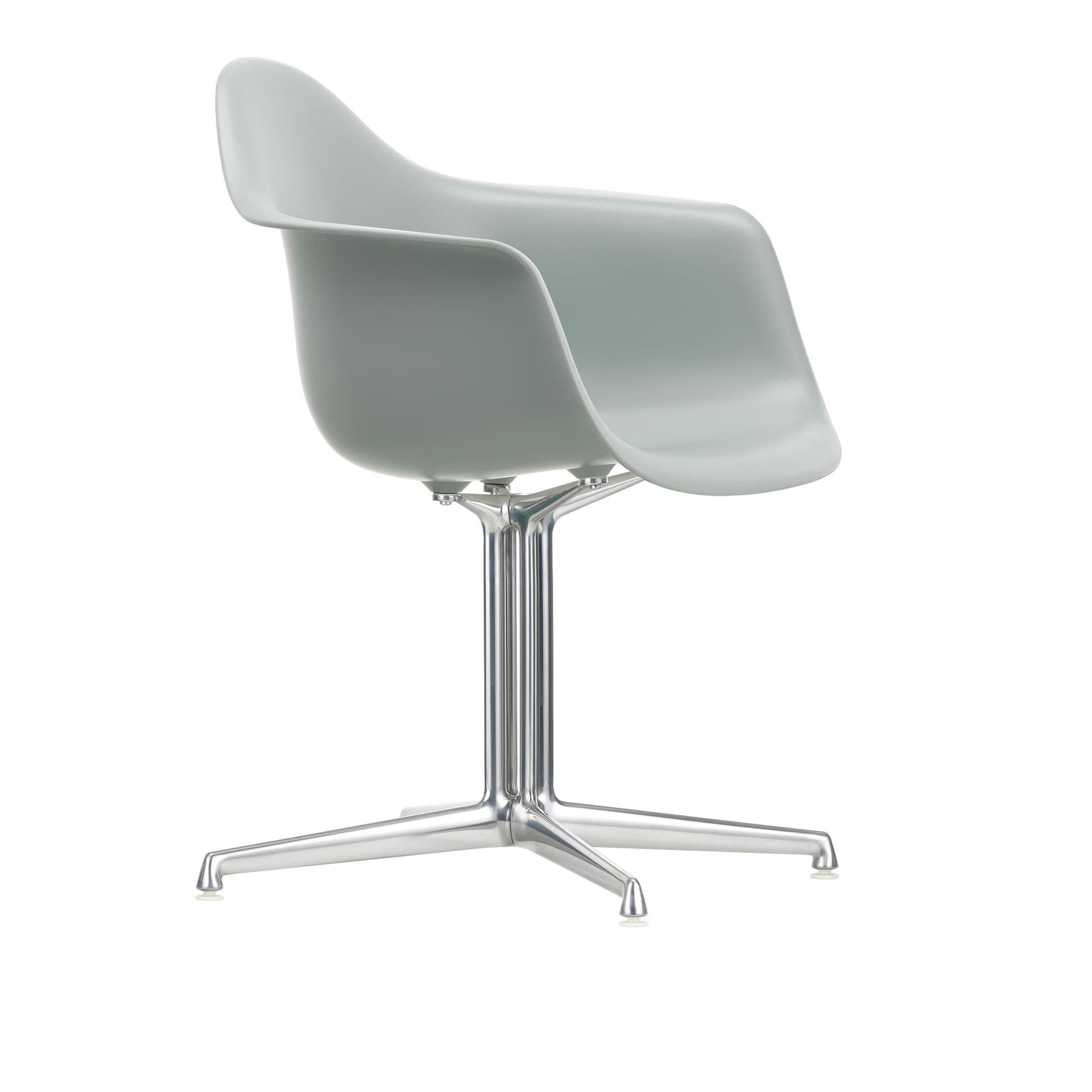 Vitra - Eames Plastic Armchair DAL - 24 Light Grey - Aluminium Polished - Kontorstoler - Charles & Ray Eames - Grå - Metall/Plast