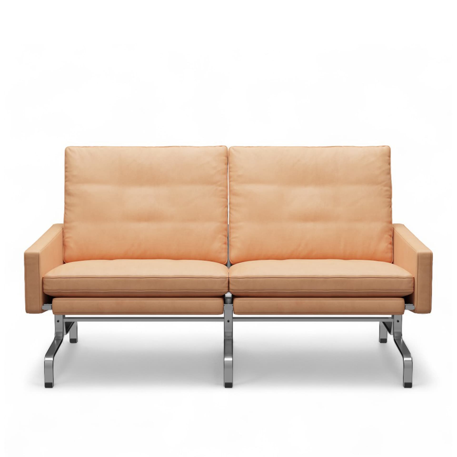 Fritz Hansen - PK31 2-sits, Läder, Natural - Sofaer - Poul Kjærholm - Brun