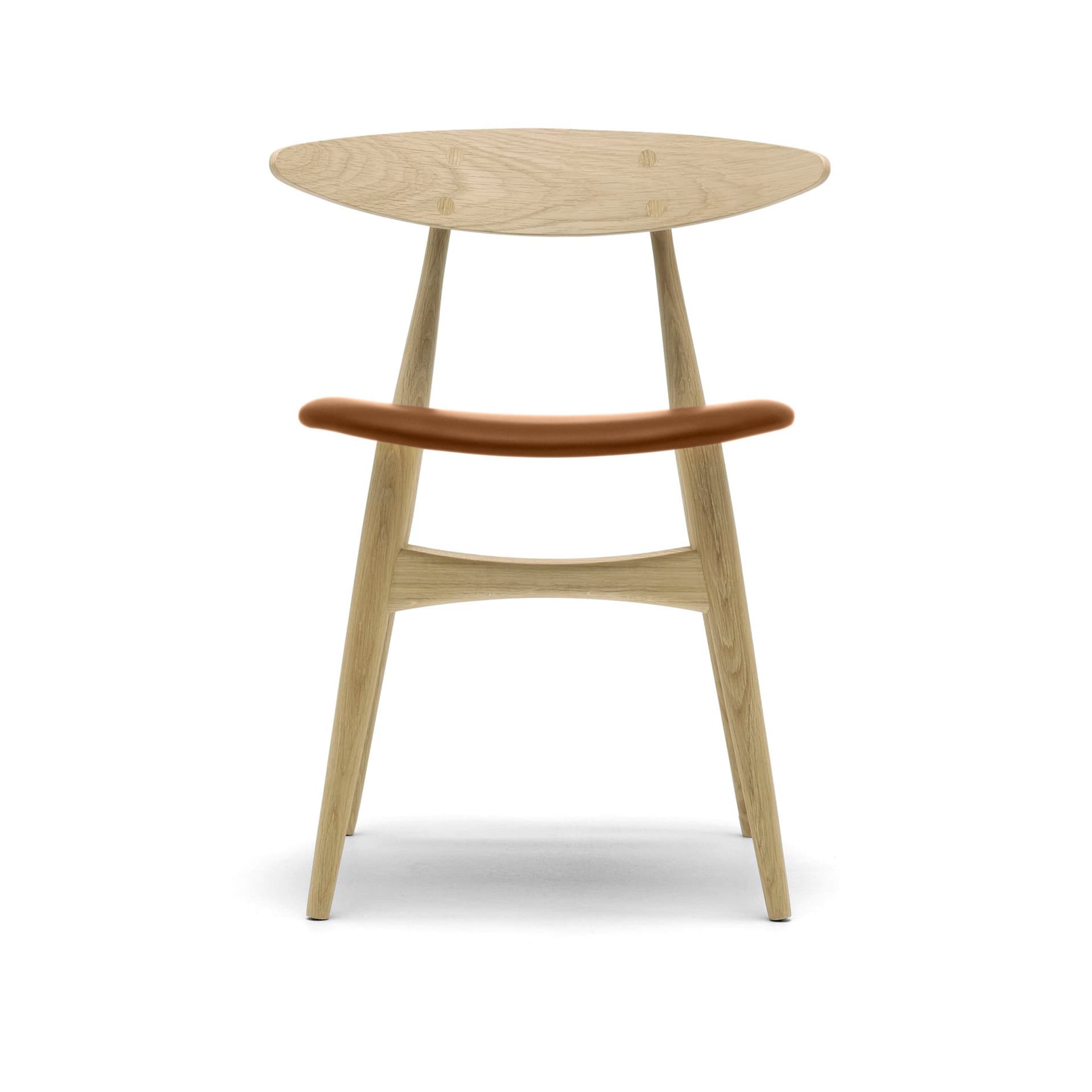 Carl Hansen - CH33P - Klädd sits, Oljad Ek, Lädergrupp C Sif - 91 - Spisestoler - Hans J. Wegner - Tre farget - Tre